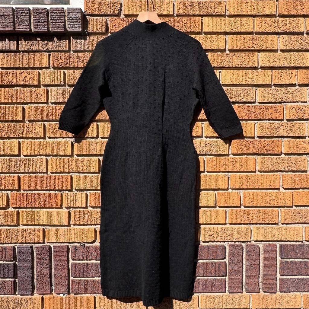VINTAGE California Sportswear Snyderknit Dress – Womens Sz 4-6 – Black – 1940s