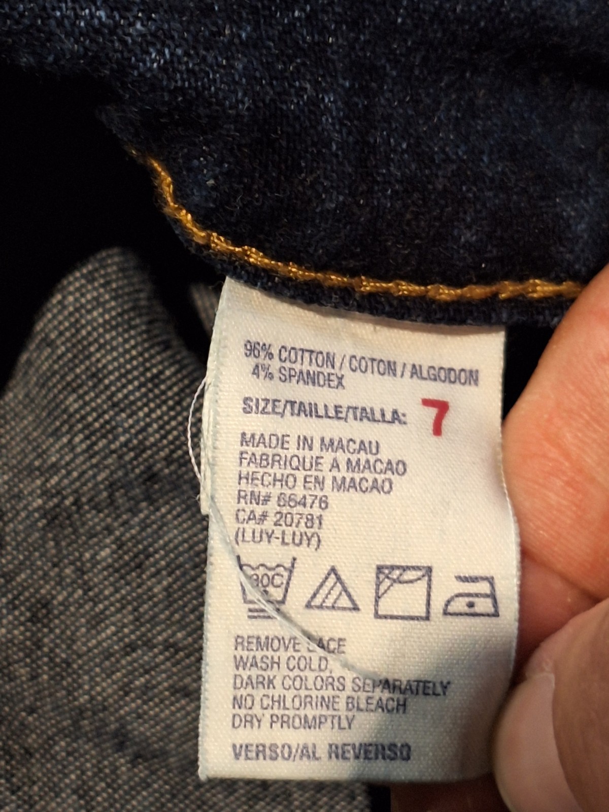 Vintage Tommy Hillfigure Jeans 2001 Size 7 Tall Dark Wash Cotton Blend Y2K