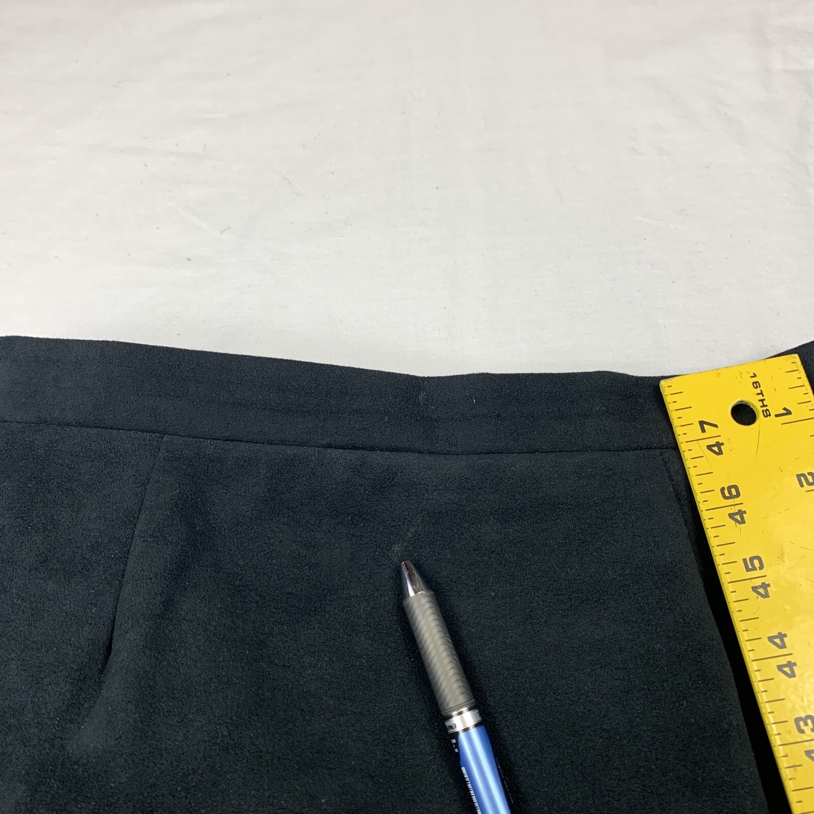 Vintage 80s 90s Adolph Schuman Lilli Ann Womens Ultra Suede Suit Size 10 Black