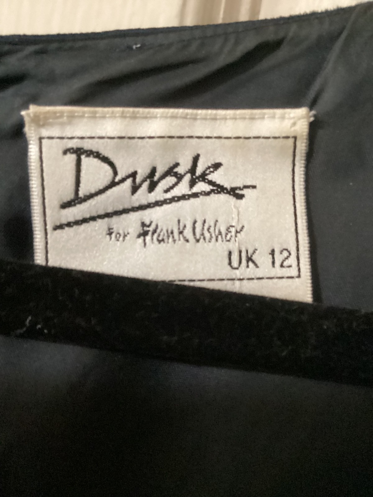 Vintage Dusk by Frank Usher Navy Blue Sequin Rhinestone Cocktail Dress