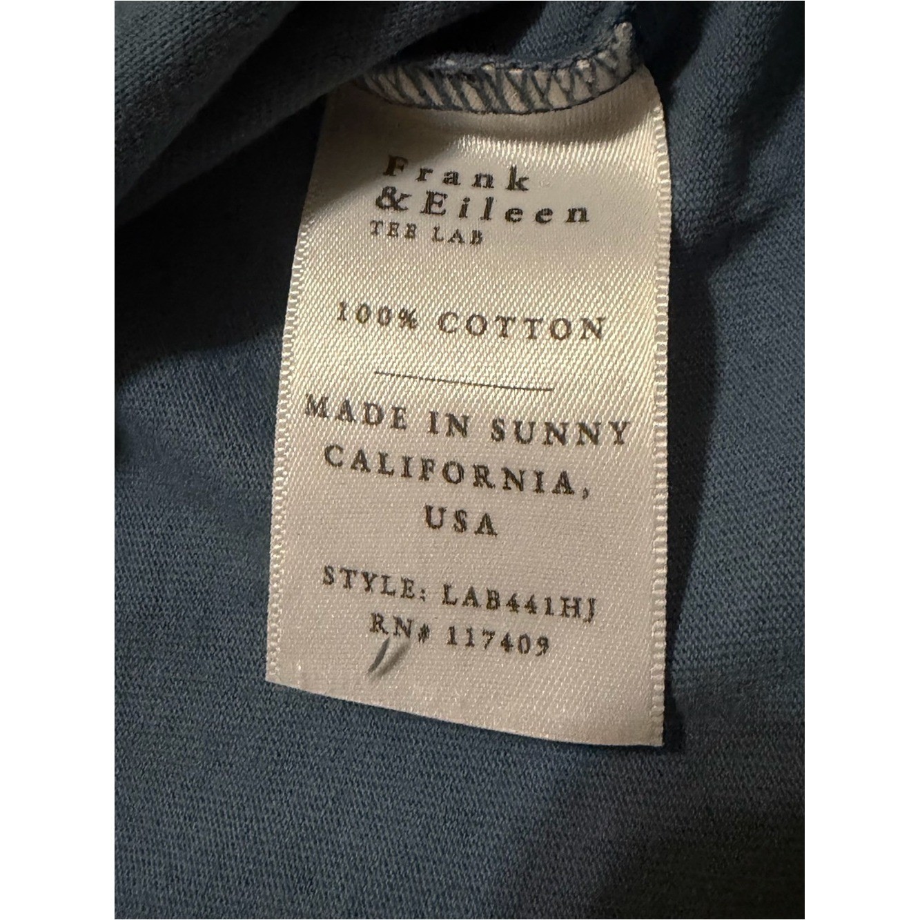 Frank and Eileen Nicole Henley Dress Dusty Blue Size XS 100% Cotton Midi EUC