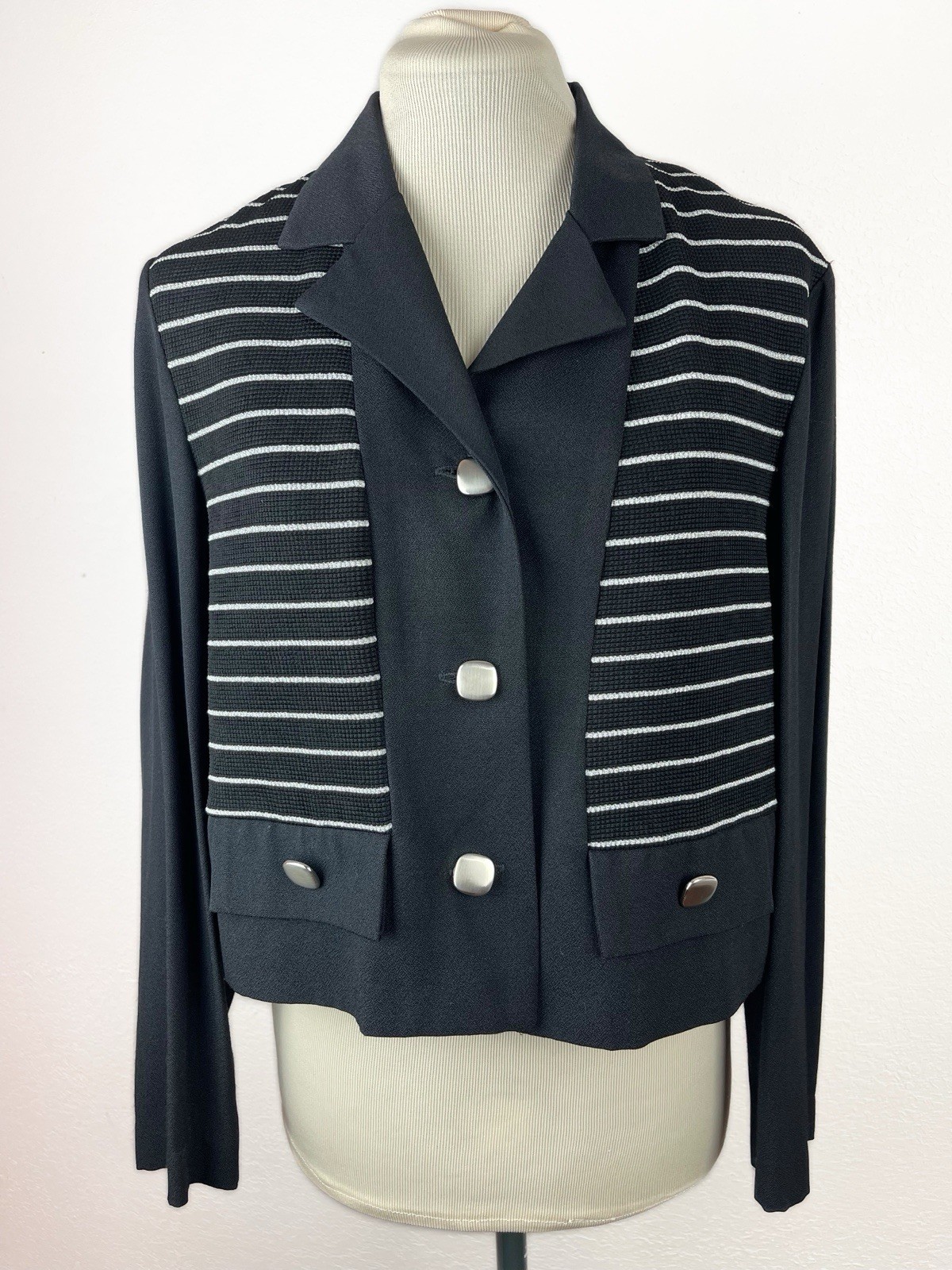 VTG Taurus II Women’s Blouse Jacket Size 10 Short USA Business Metallic QUALITY