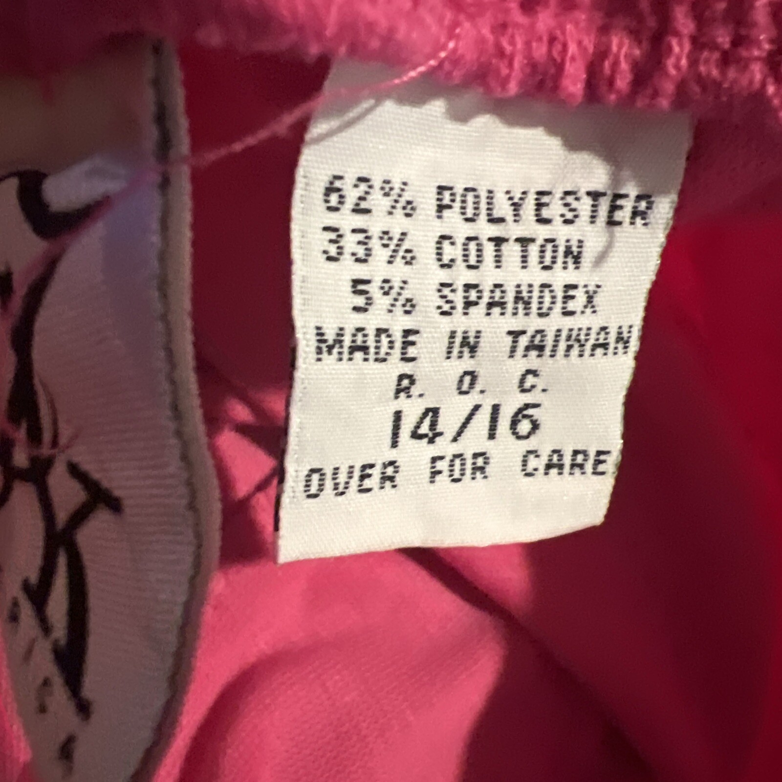 vintage AK America womens L joggers button on sides pink high waisted Retro