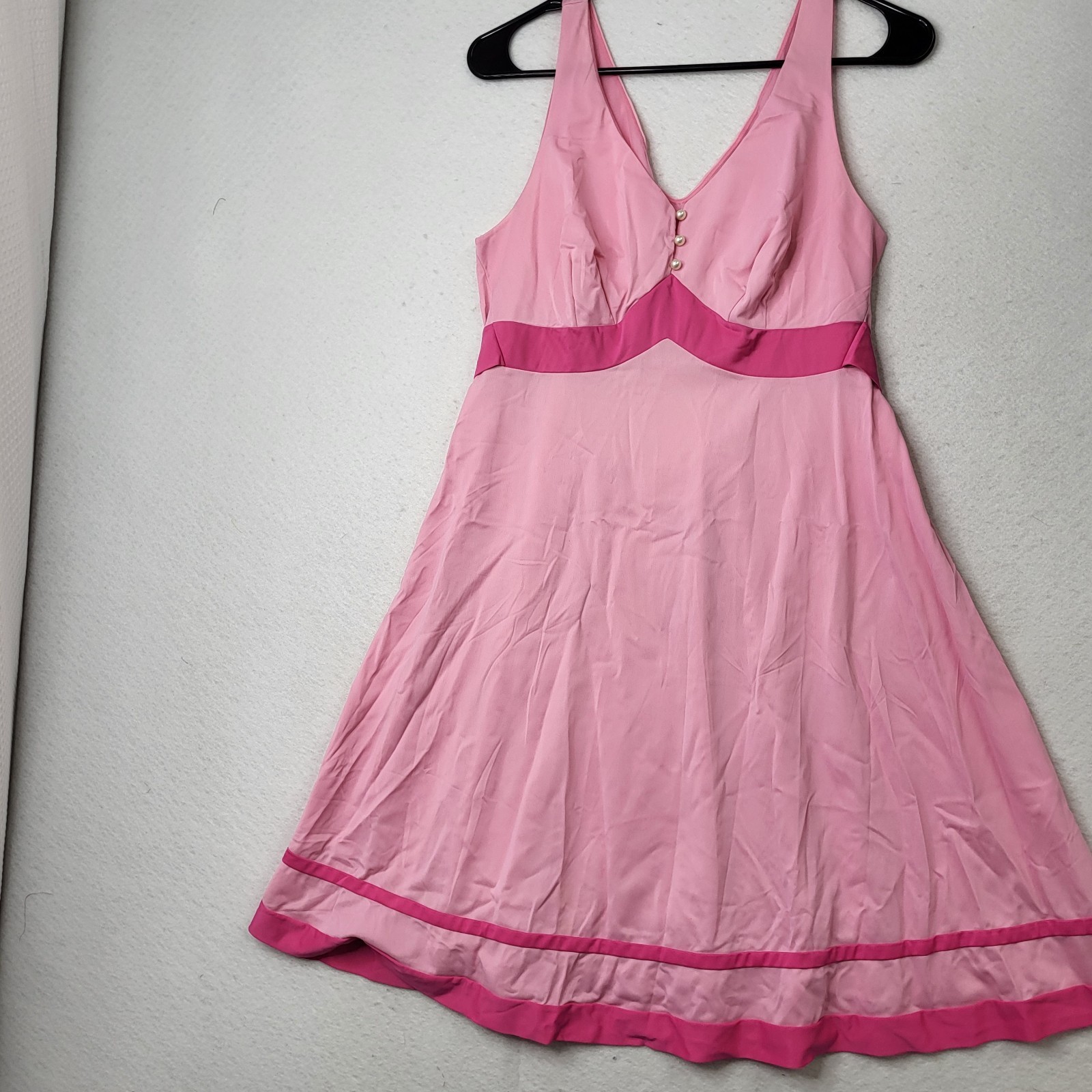 Vintage SHADOWLINE Lingerie nightgown Pink Sz M Nylon Pin up retro USA Made