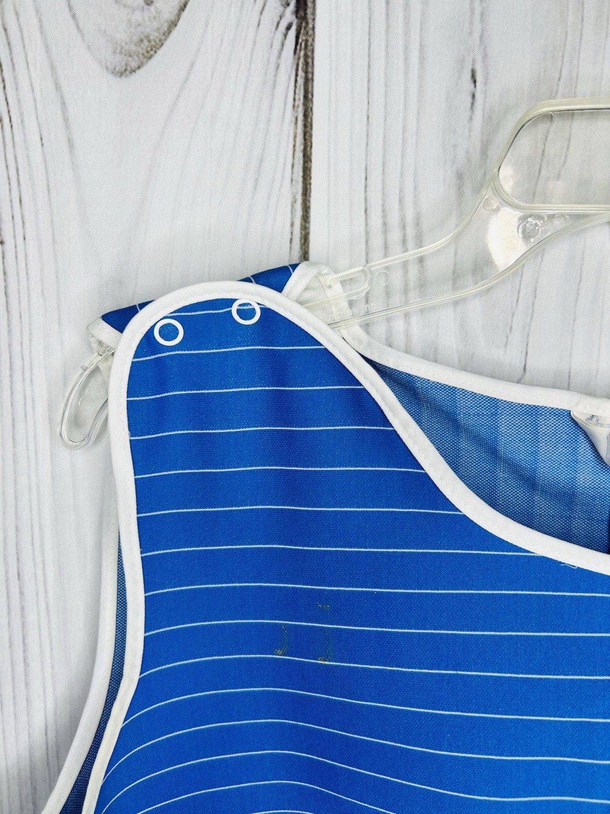 Vintage Romper PE Tank Top 60s Gym Class Physical Education Sz XXL Blue Striped