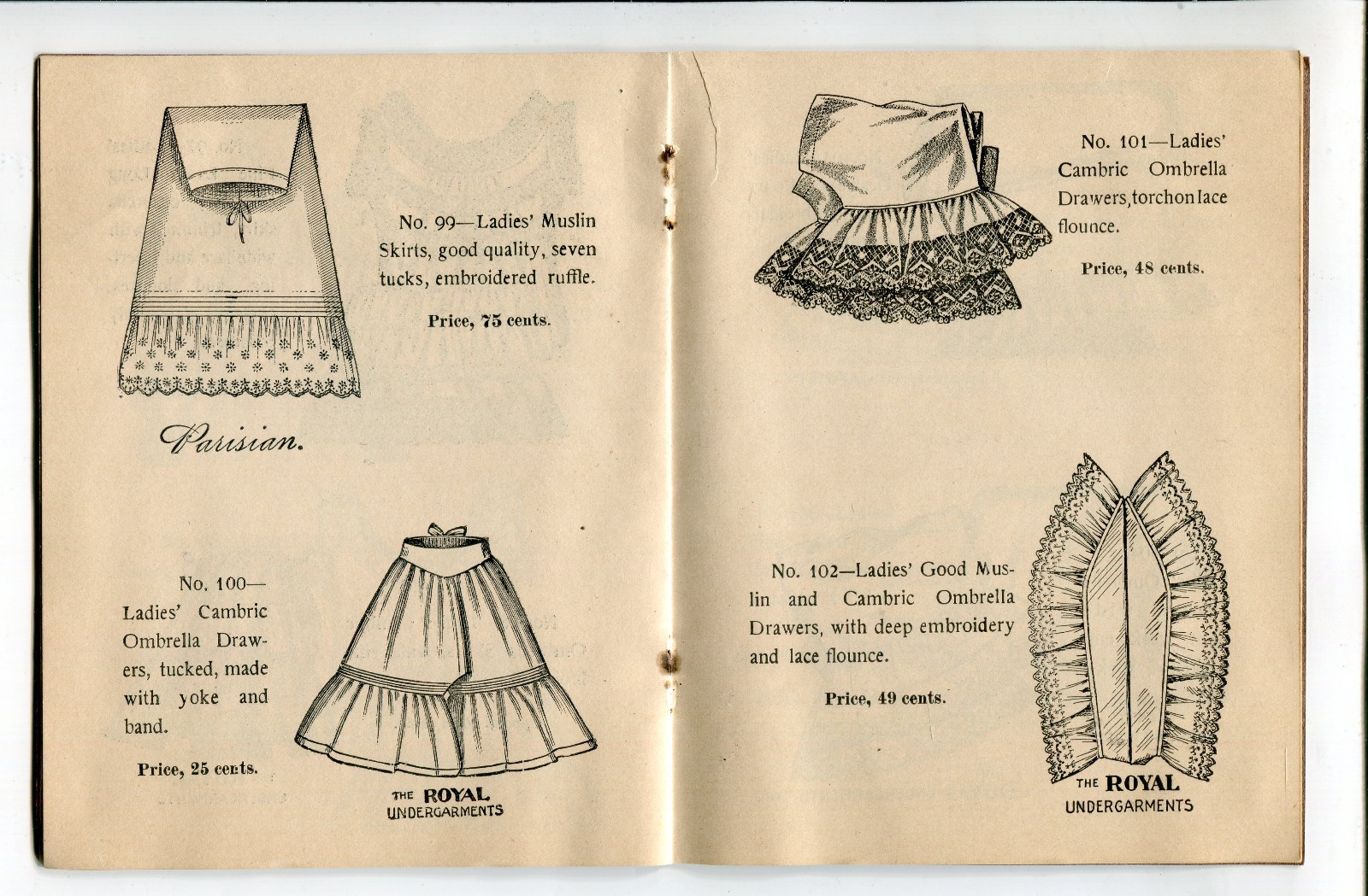 1898 Women’s Undergarments Booklet, Valuable Hints for Ladies Only, Espenhain Co