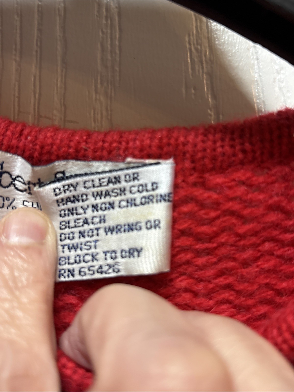 Vtg 60s Robert Scott Ltd Women’s Sz36 Red Shetland Wool Cardigan Sweater M-L