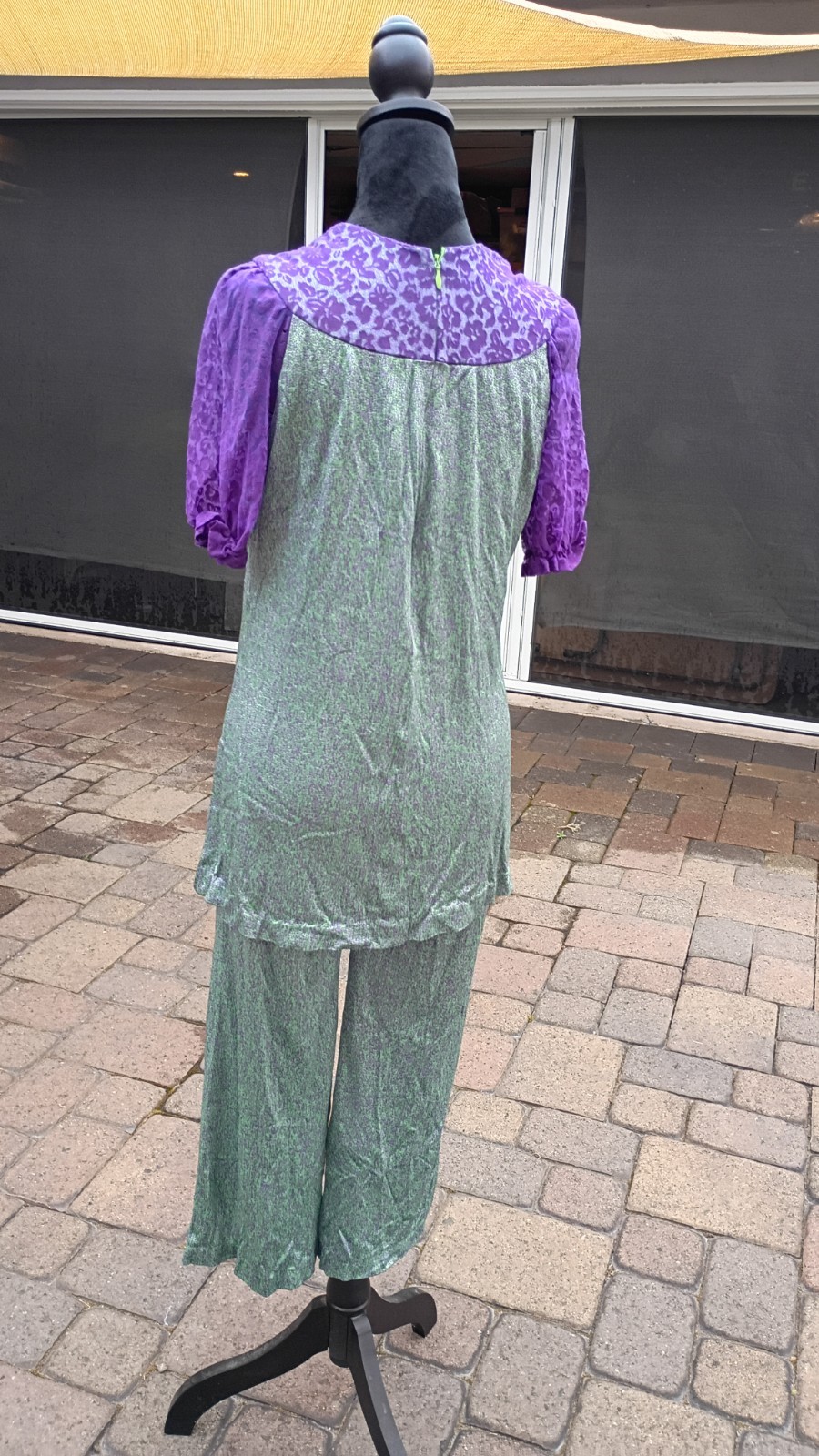 Vintage 1970s Loungewear Purple And Green