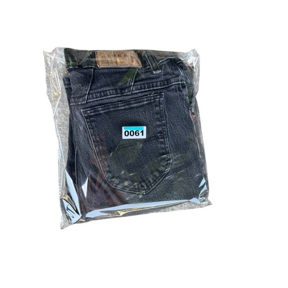 Vintage Denim Riders High Waisted Straight Leg Jeans Faded Black Wash Womens 27