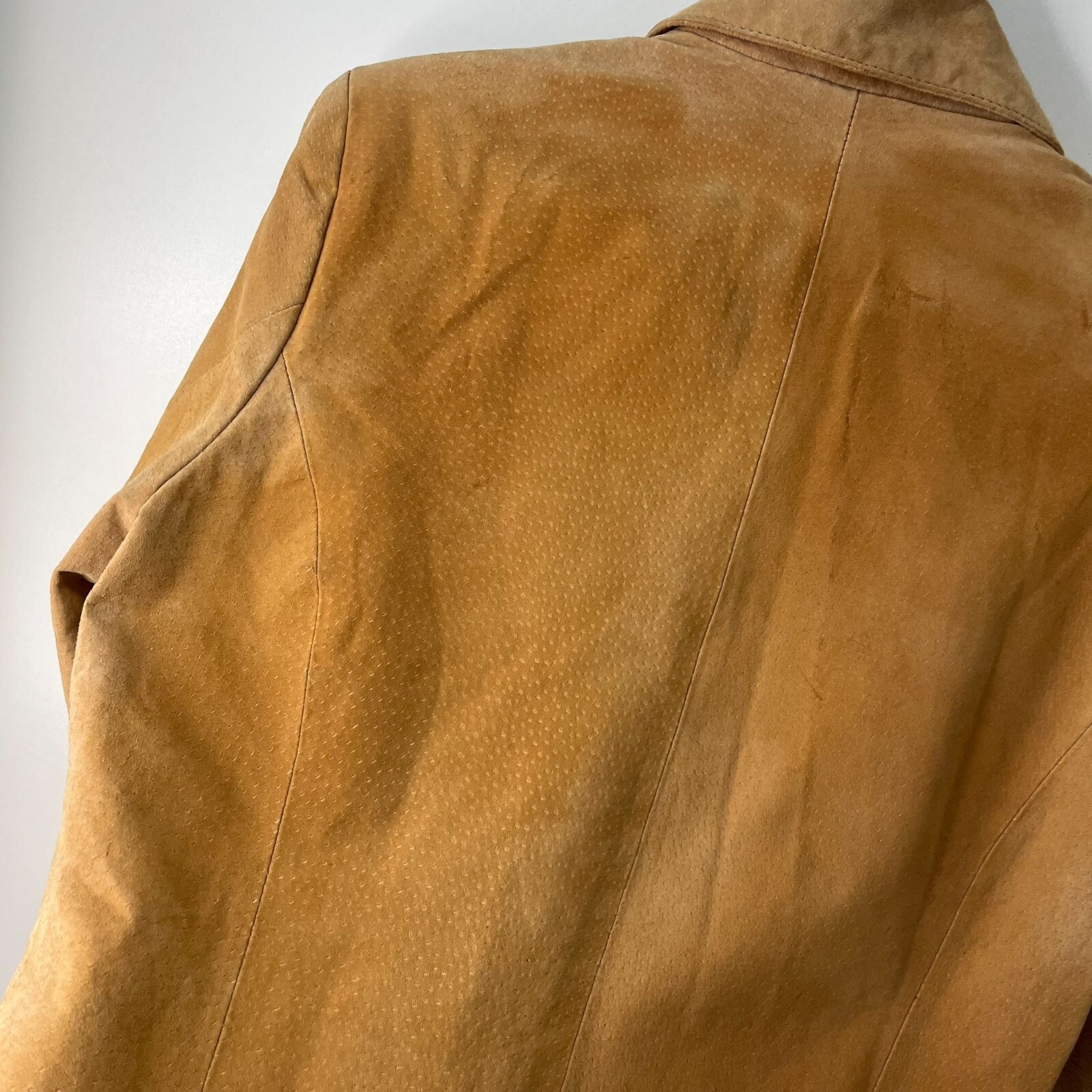 Metro Style Leather Jacket Ladies Size Small Tan Brown Suede Color Vintage 80s