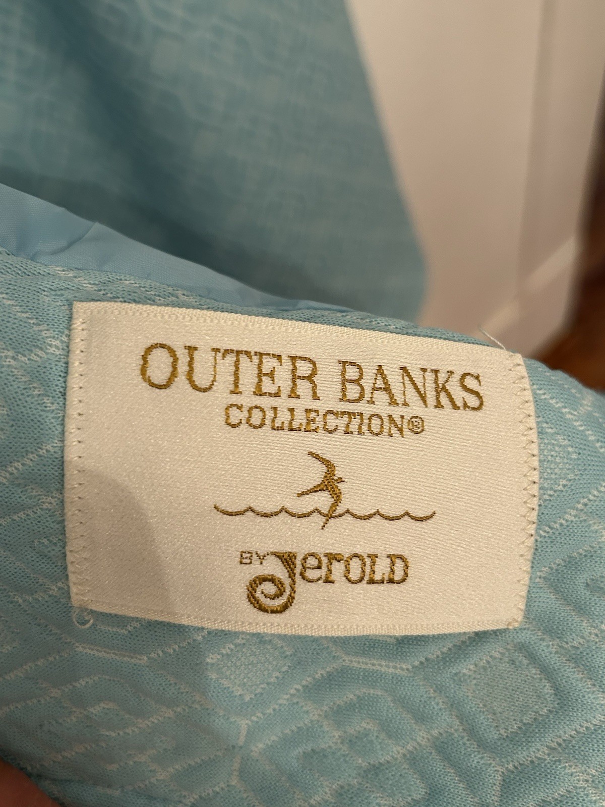 Vintage Outer Banks By Jerold Baby Blue Quilted Coat XL