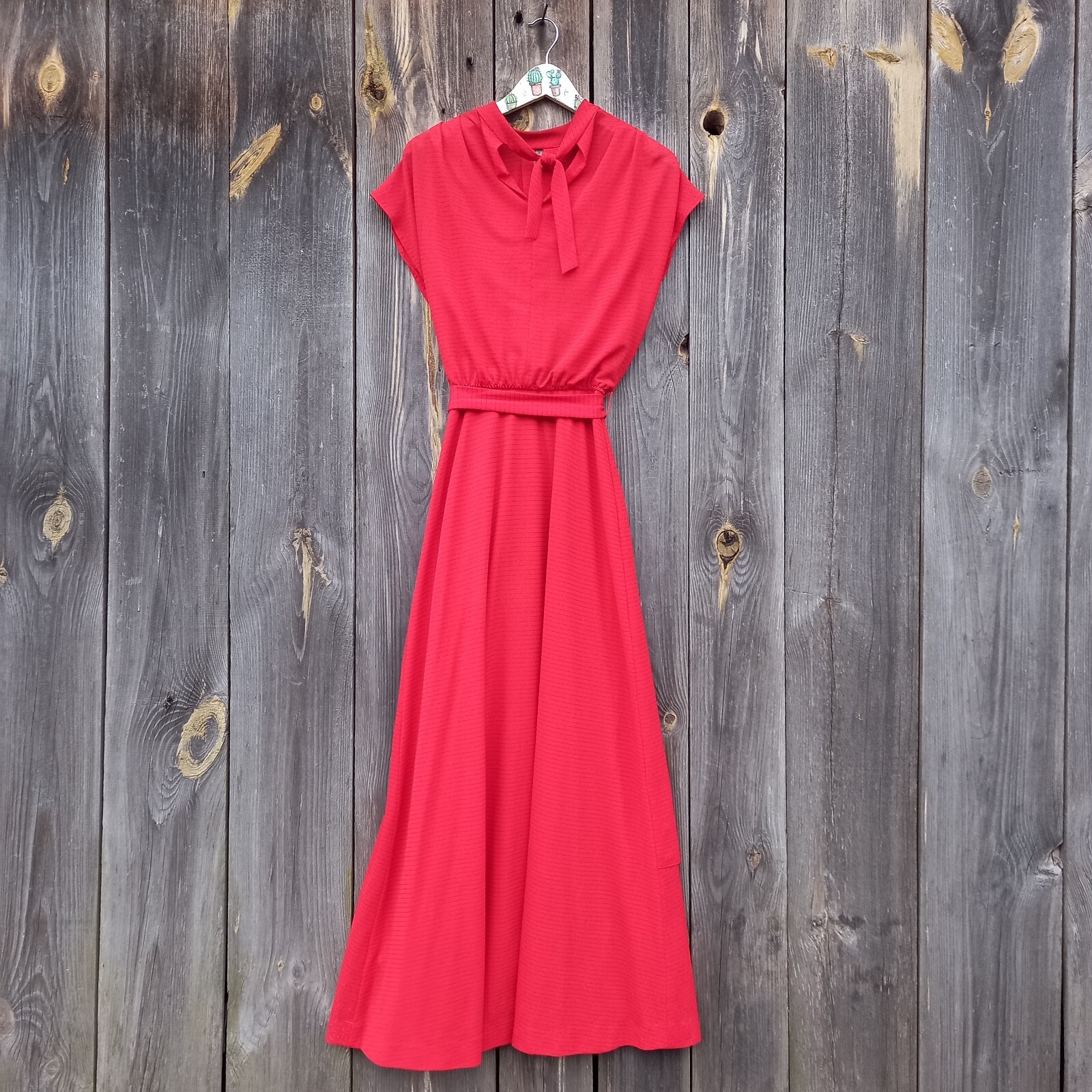 70s Maxi Dress with Lurex Rieger Moden Red Dresses women S Small 1970s Vintage