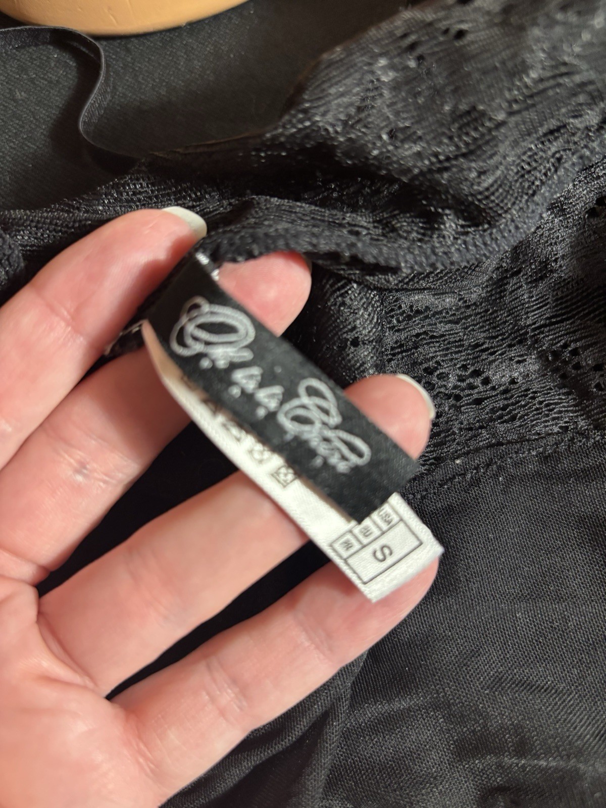 Vtg Silky Sheer Nightie CHIFFON NYLON OBG PANTIES BODYSUIT CHANTILLY LACE S