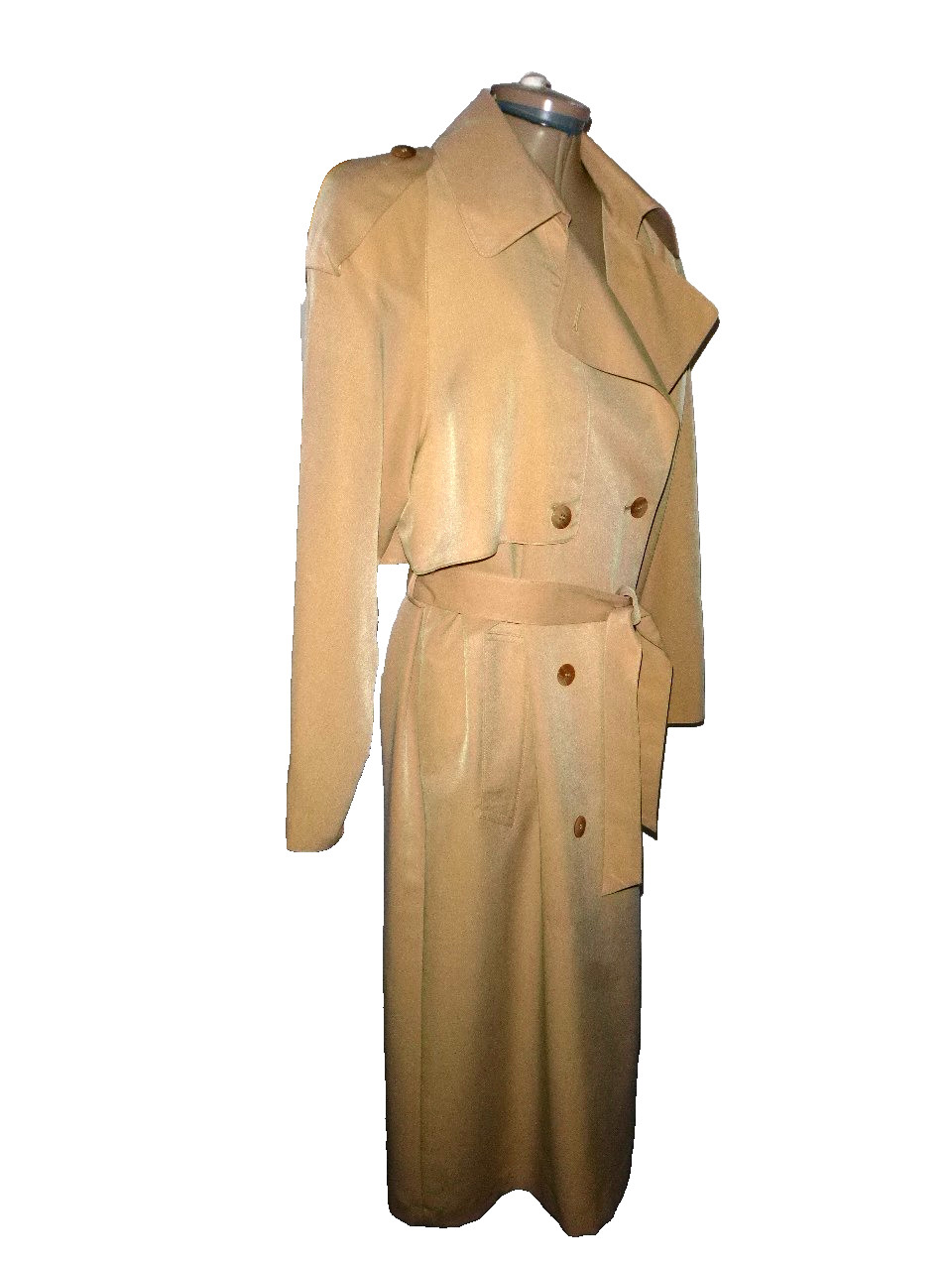 Vintage 90’s Nieman Marcus Lightweight Oversized Beige Trenchcoat Size 12
