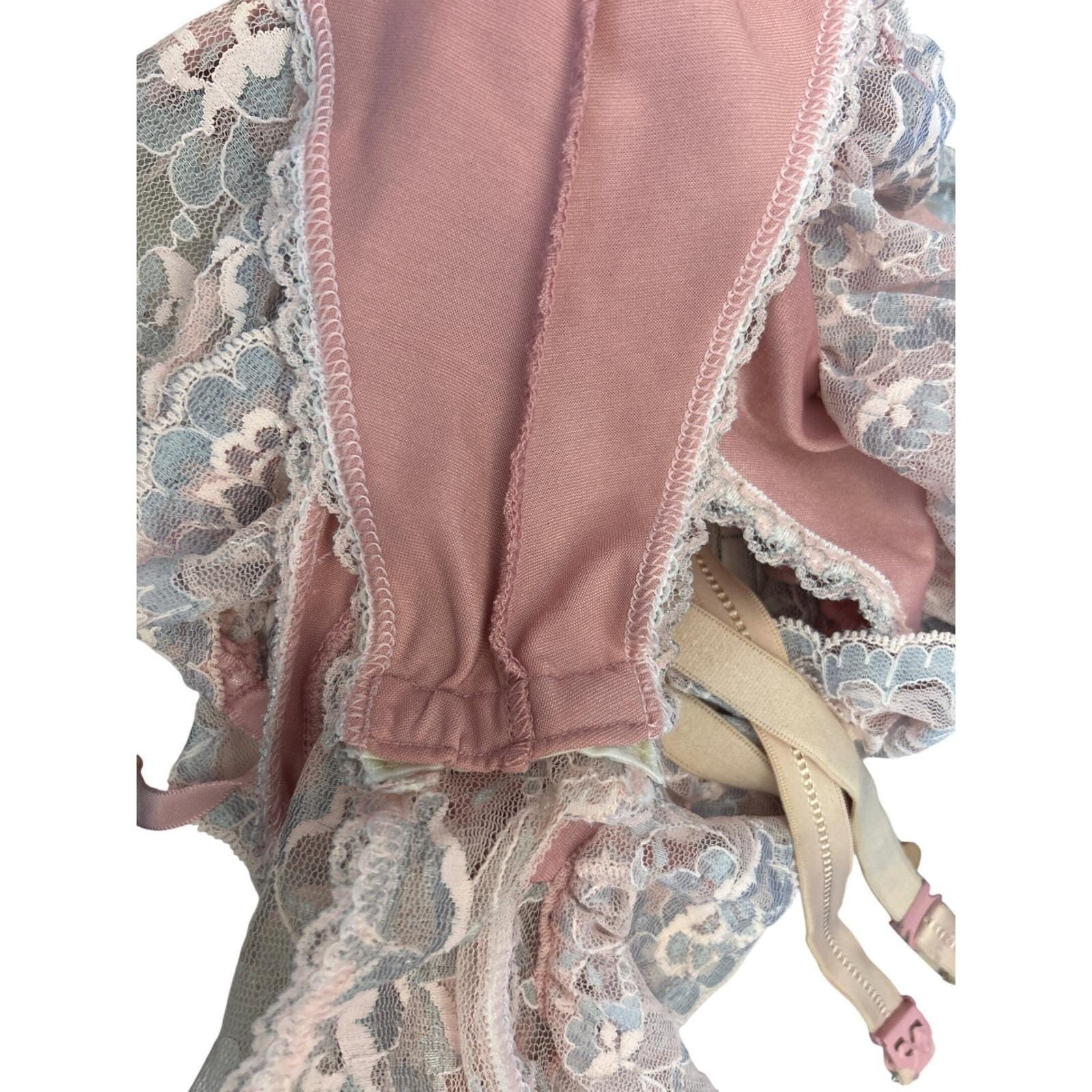 Vintage Shirley of Hollywood Lingerie 3 Piece Set Coquette Balletcore Romantic