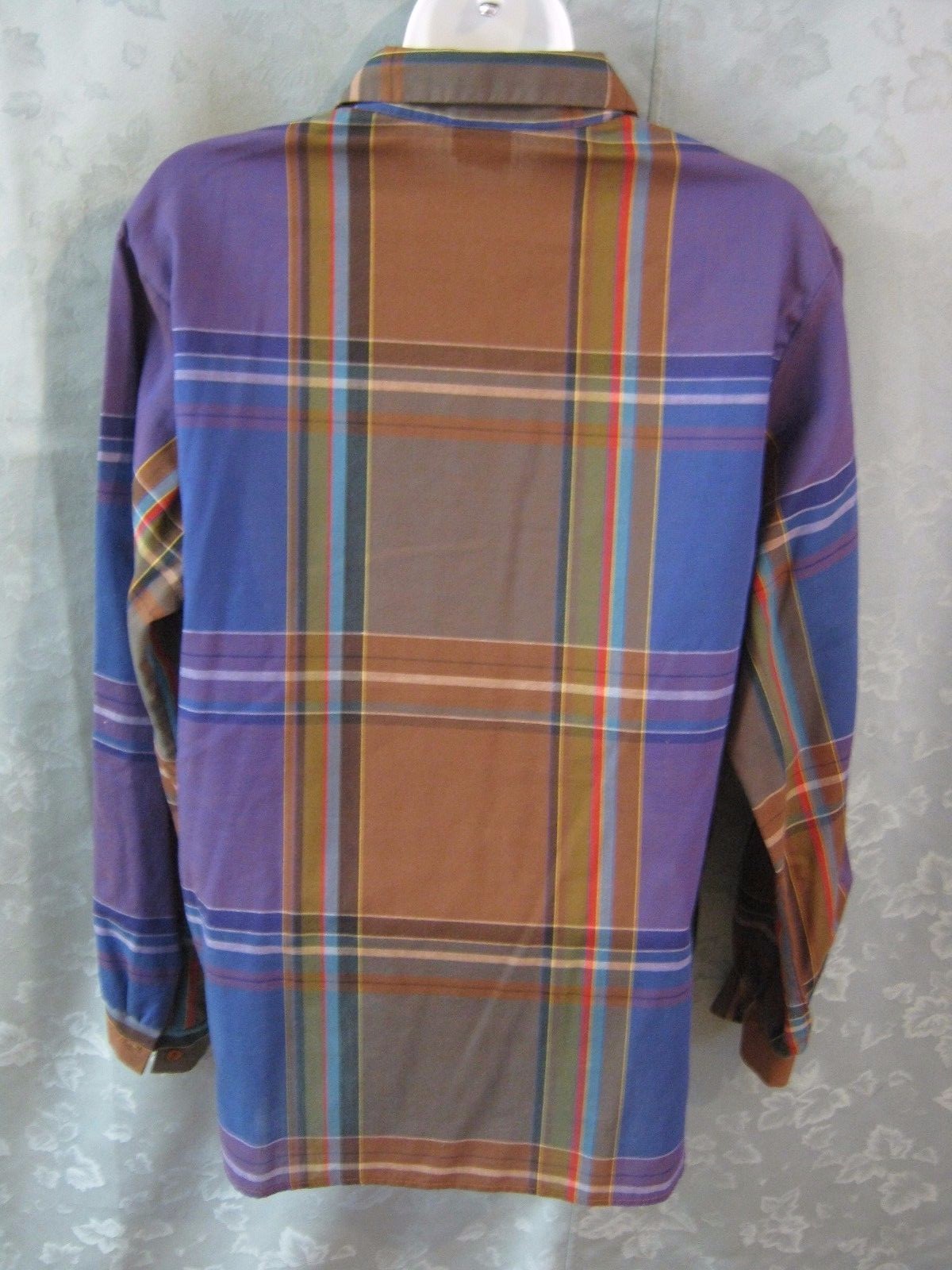 Vintage 60’s Terry Chicago Pull Over Plaid Blouse Size 14