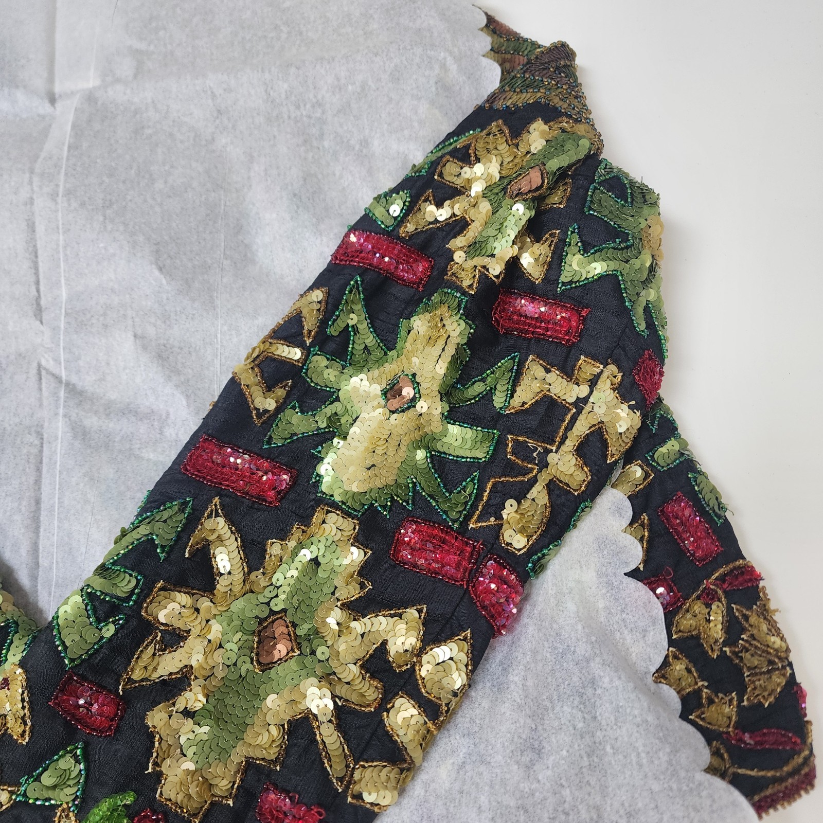 Vintage Adrianna Papell Evening 1994 Women’s L Multi Beaded Sequin Jacket *Note*