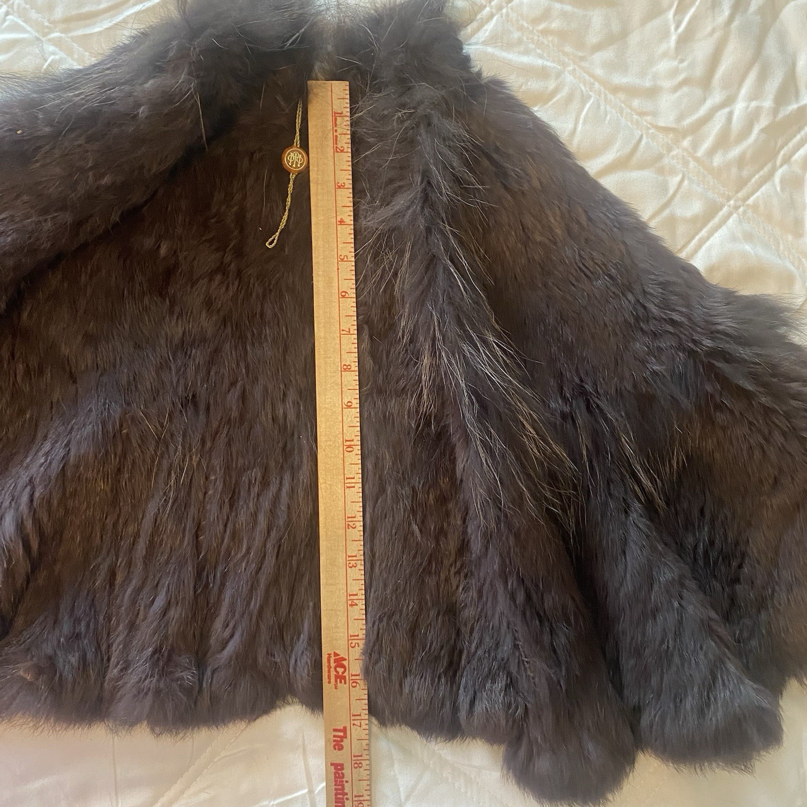 Vintage Italian Fur Cape Shawl Stole Wrap Cape (ONE SIZE) Rabbit Raccoon Italy