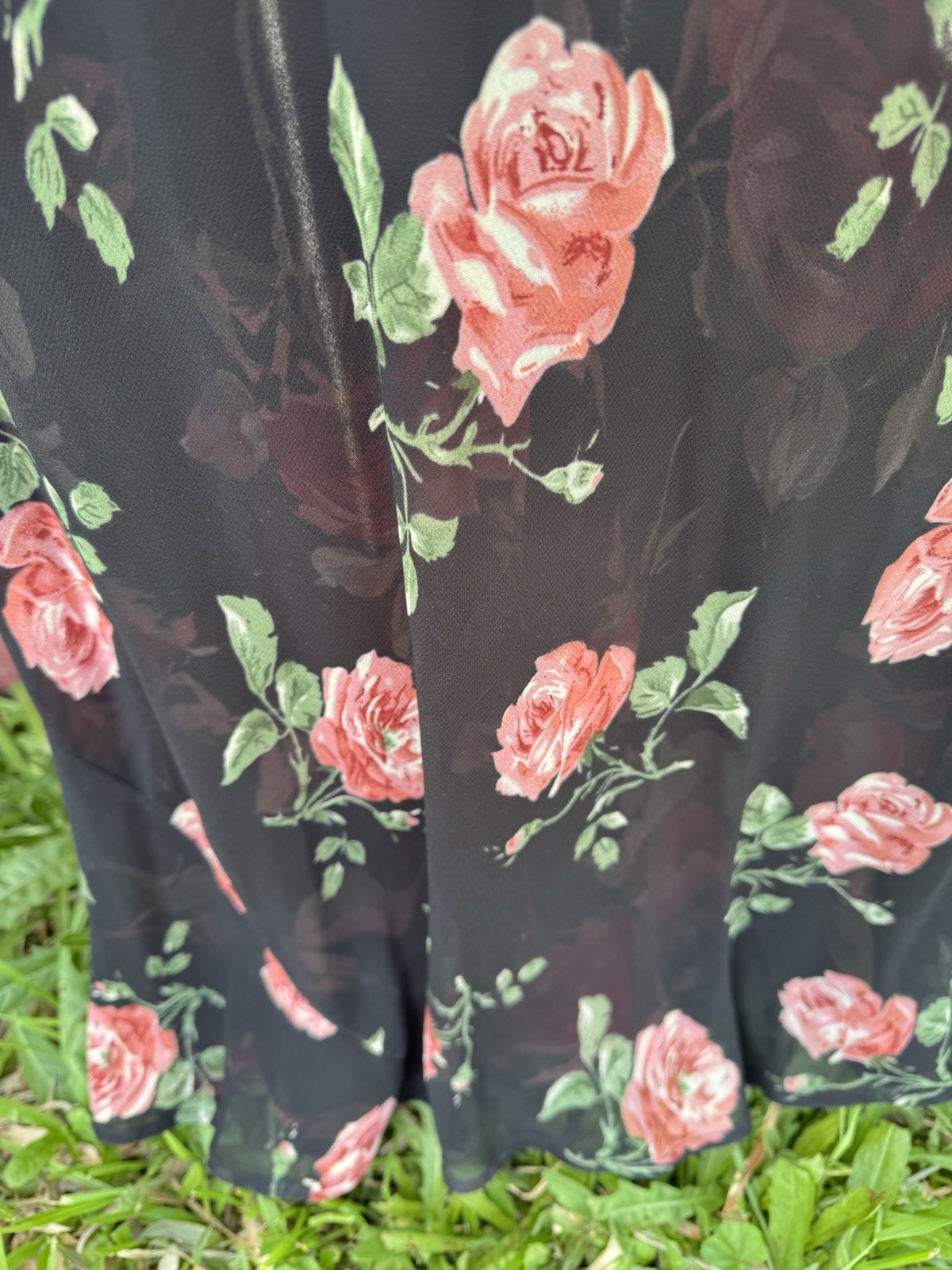 Vintage 90s Floral Maxi Slip Dress Whimsigoth Grunge Fairy Practical Magic Y2K
