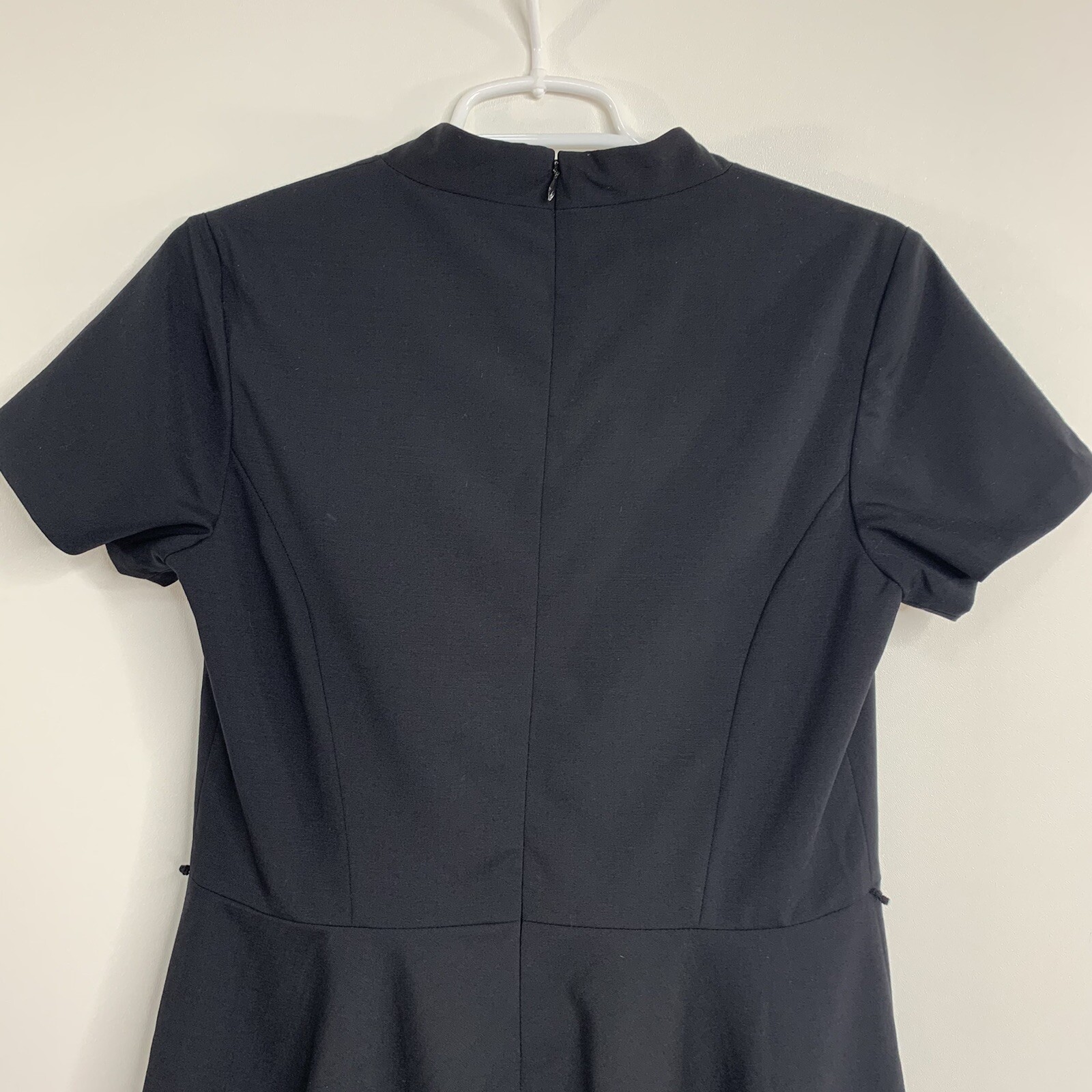 Pendleton Vintage Short Sleeve Black Wool Blend Dress Lined Women 8 Quiet Luxury
