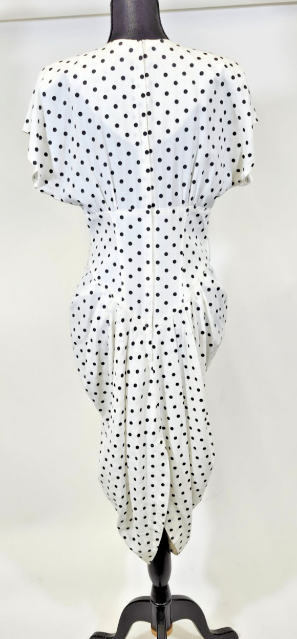 Vintage 1980’s „ASHLEE” Polka Dot Sheath Party Dress-Size 8