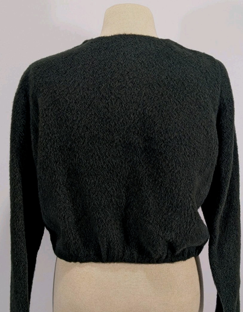 Ellen Tracy alpaca cardigan sweater women size 12 large 100% wool vintage top