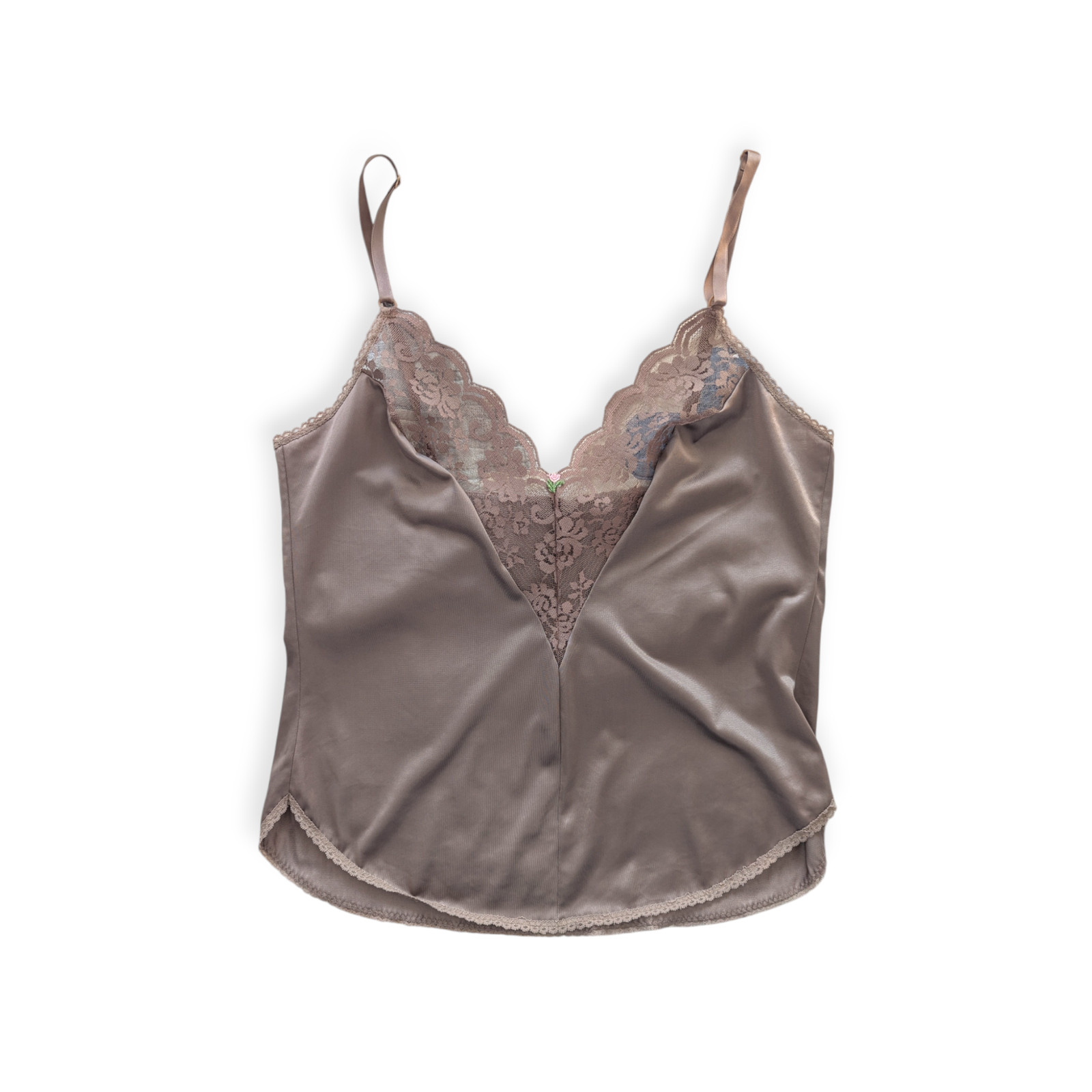 Vintage Maidenform Chantilly Nylon Lace Camisole Sz 34
