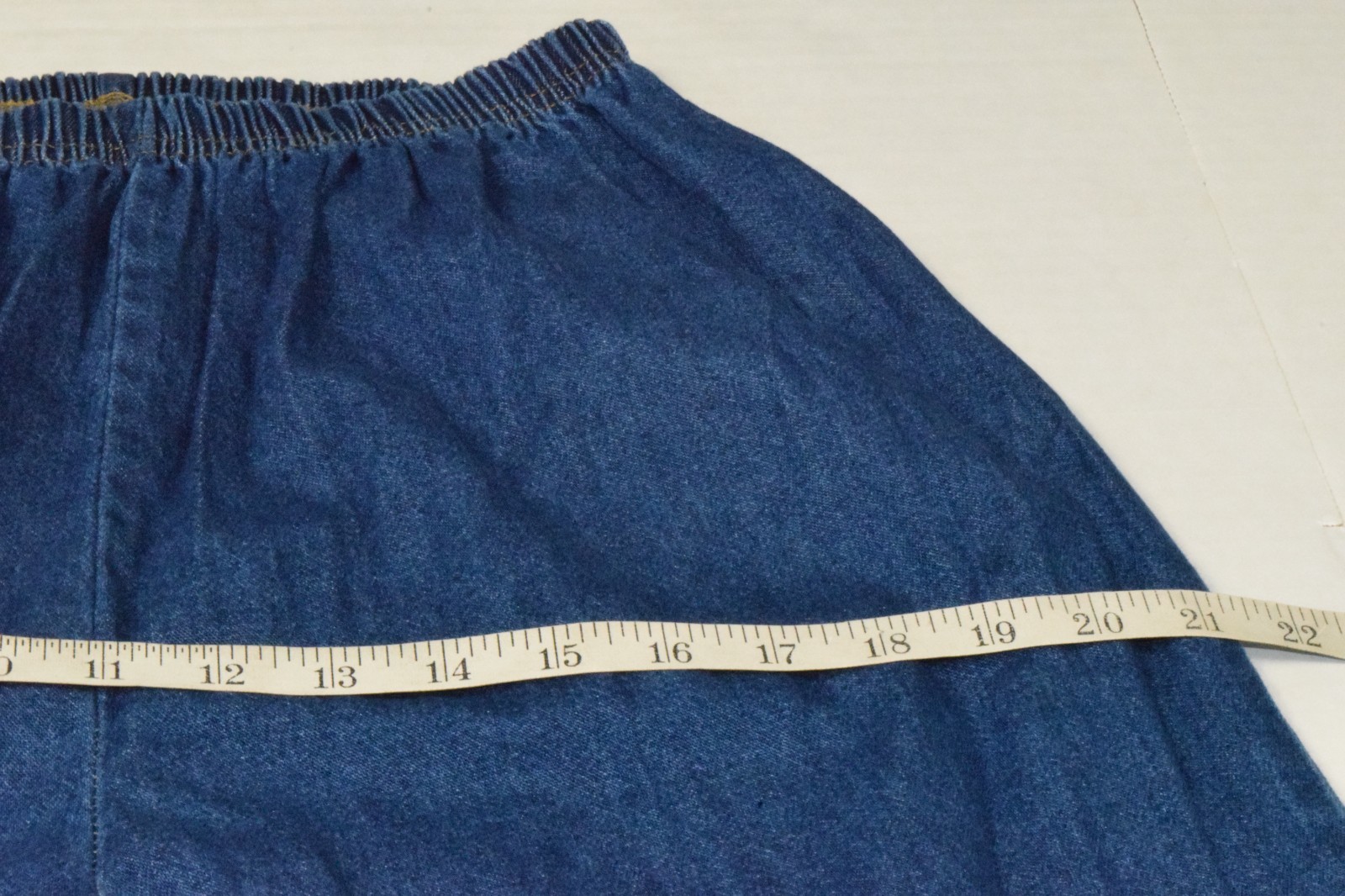Vintage Top and Pants Set Bedford Fair Size L 90s Blue Denim Embroidered NWT