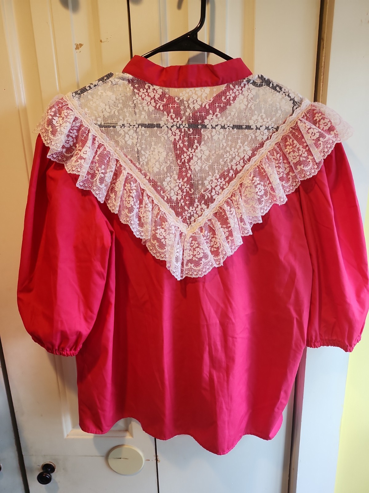 Partners Please! Malco Modes Square Dance Skirt & Blouse Red And Lace Size Large