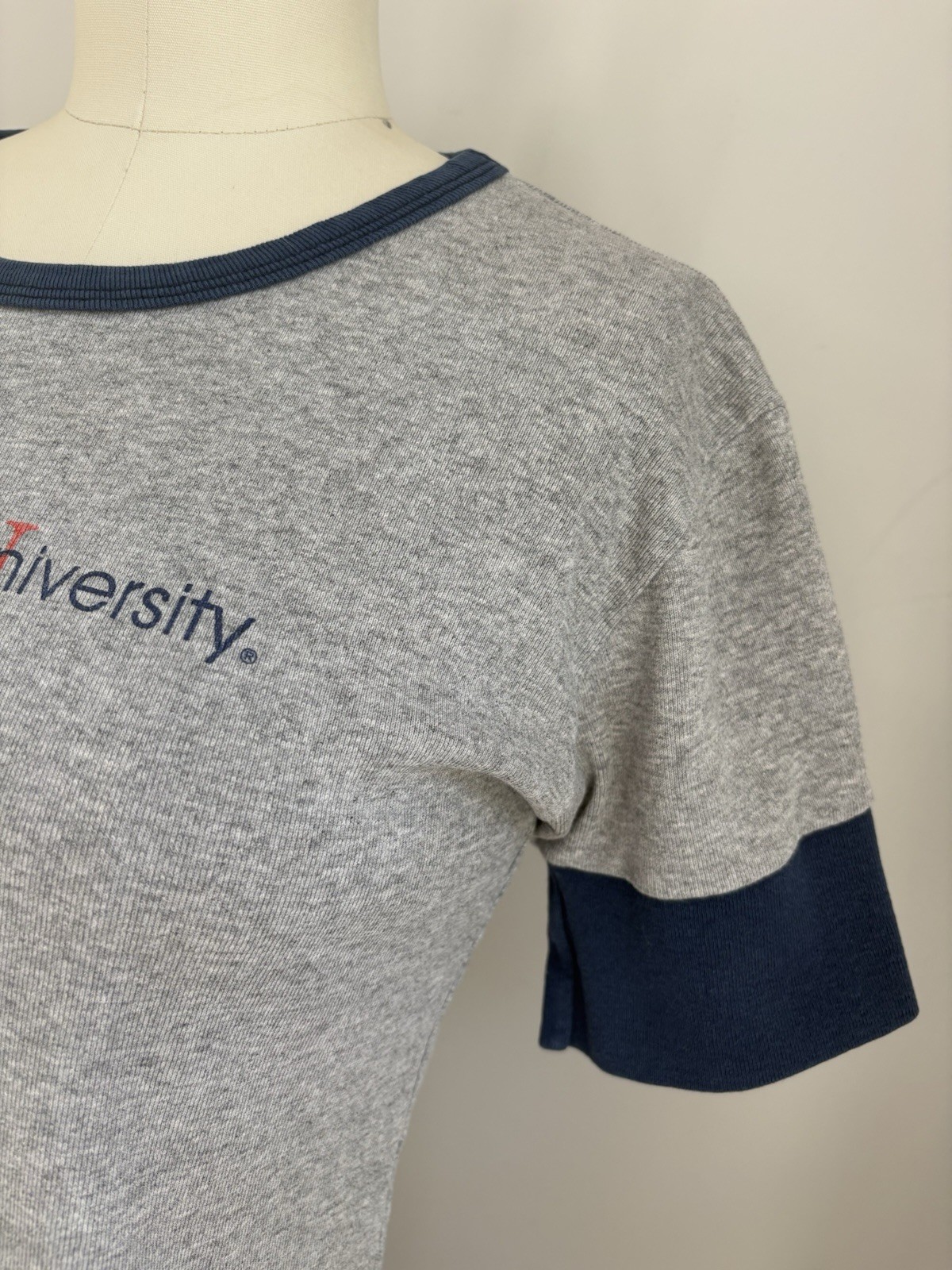 Vintage 80’s Syracuse University Orange High Fever Cropped Ringer T Shirt XS/S