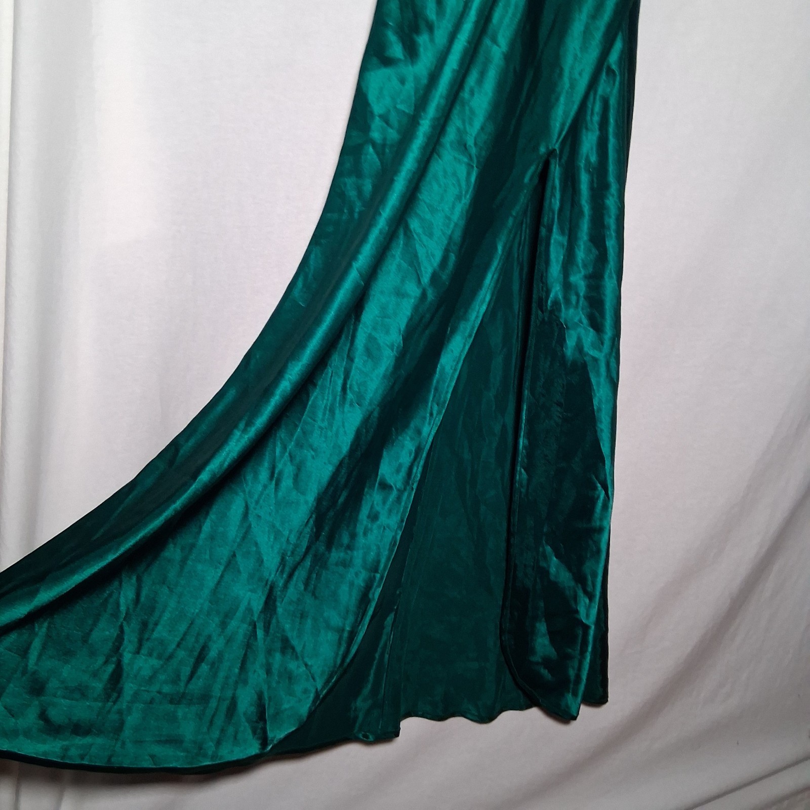 Vintage 1990s Victorias Secret Nightgown Small Emerald Green Lace Satin Intimate