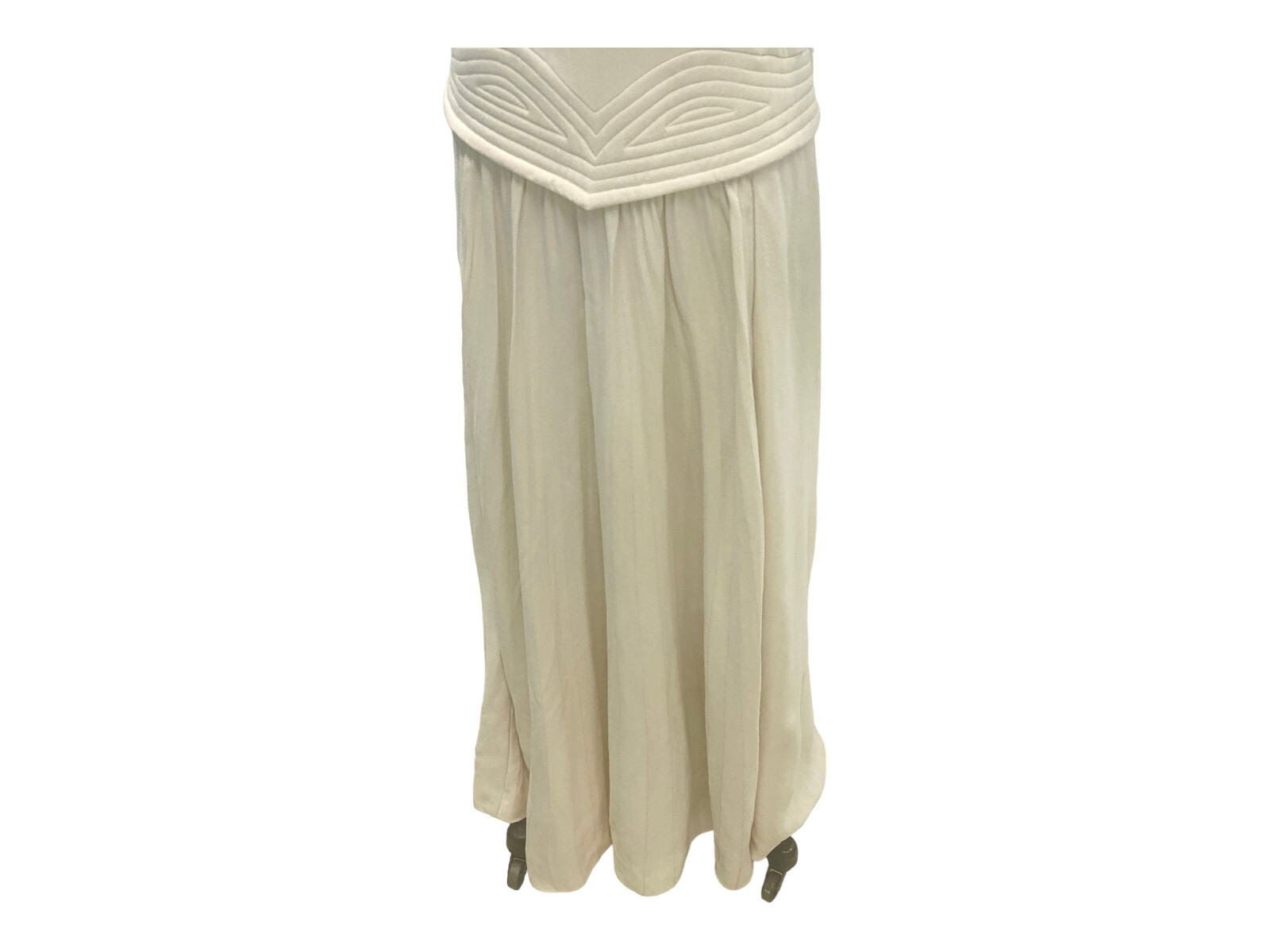 Vintage Mr Mort By Stan Herman Cream Sleeveless Maxi Dress NOS Small/ Med