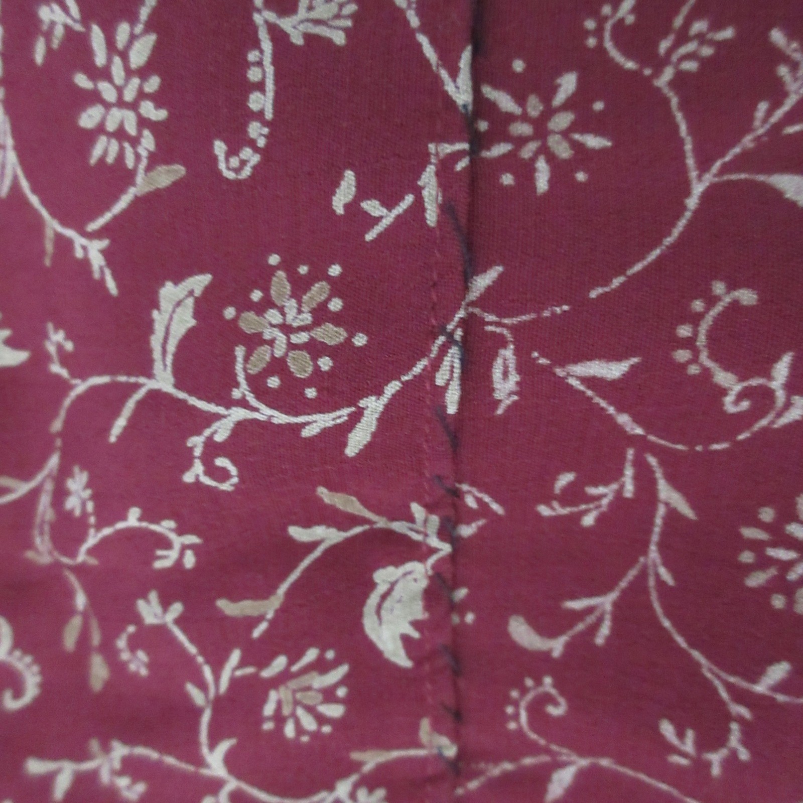 Vintage J Jill Dress XL Red Floral Velvet Lace Up Back Cottage Core Prairie 90s