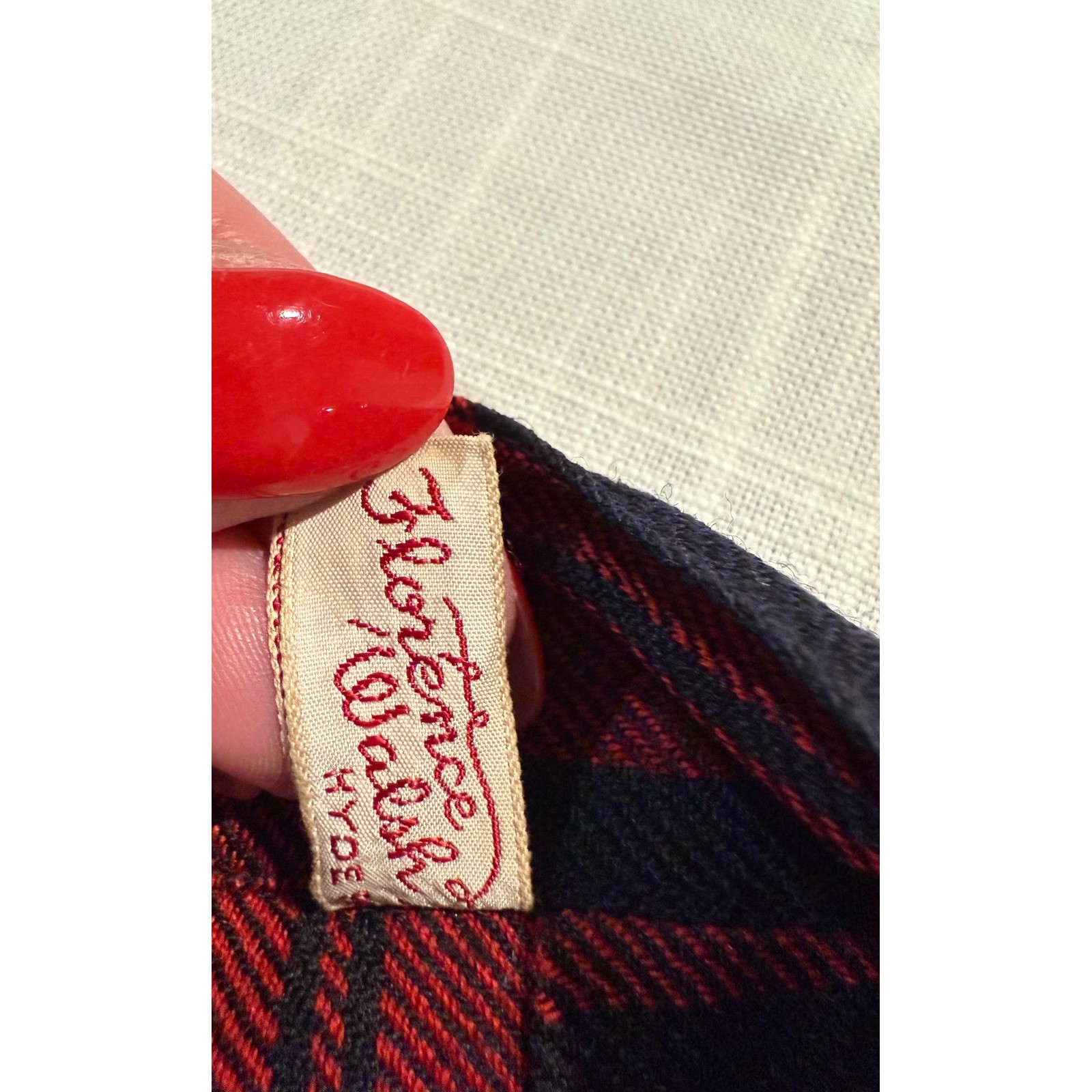 Vintage Abercrombie & Fitch Florence Walsh Plaid Fringe Kilt Skort Red