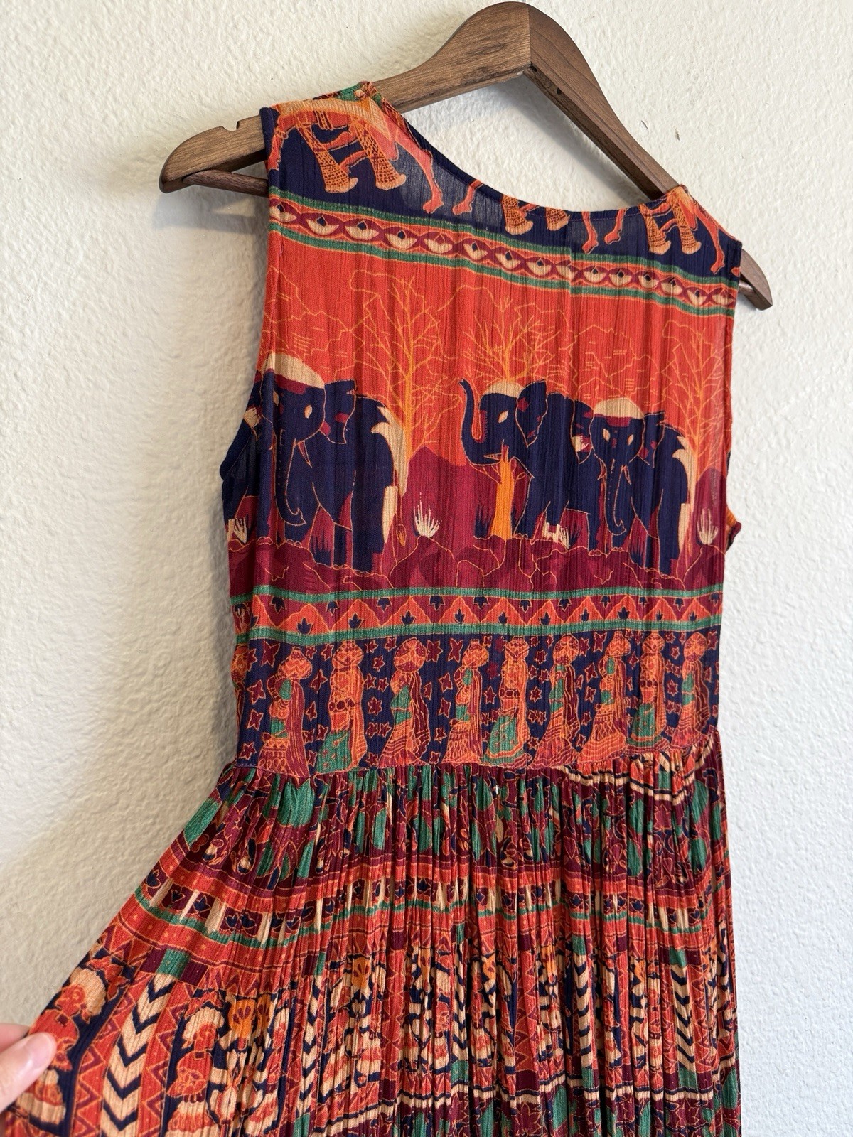 Jasmine by K.V.M Boho Elephant Maxi Dress-Size M-NWT