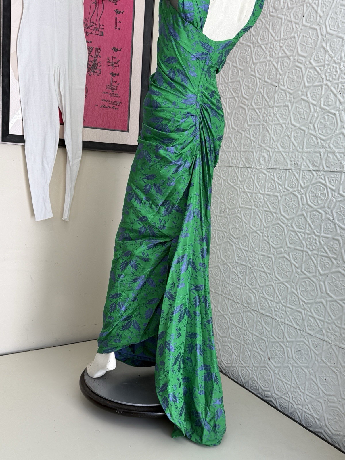 Ceil Chapman mermaid dress vintage designer gown glam 1950s midcentury Sarong S