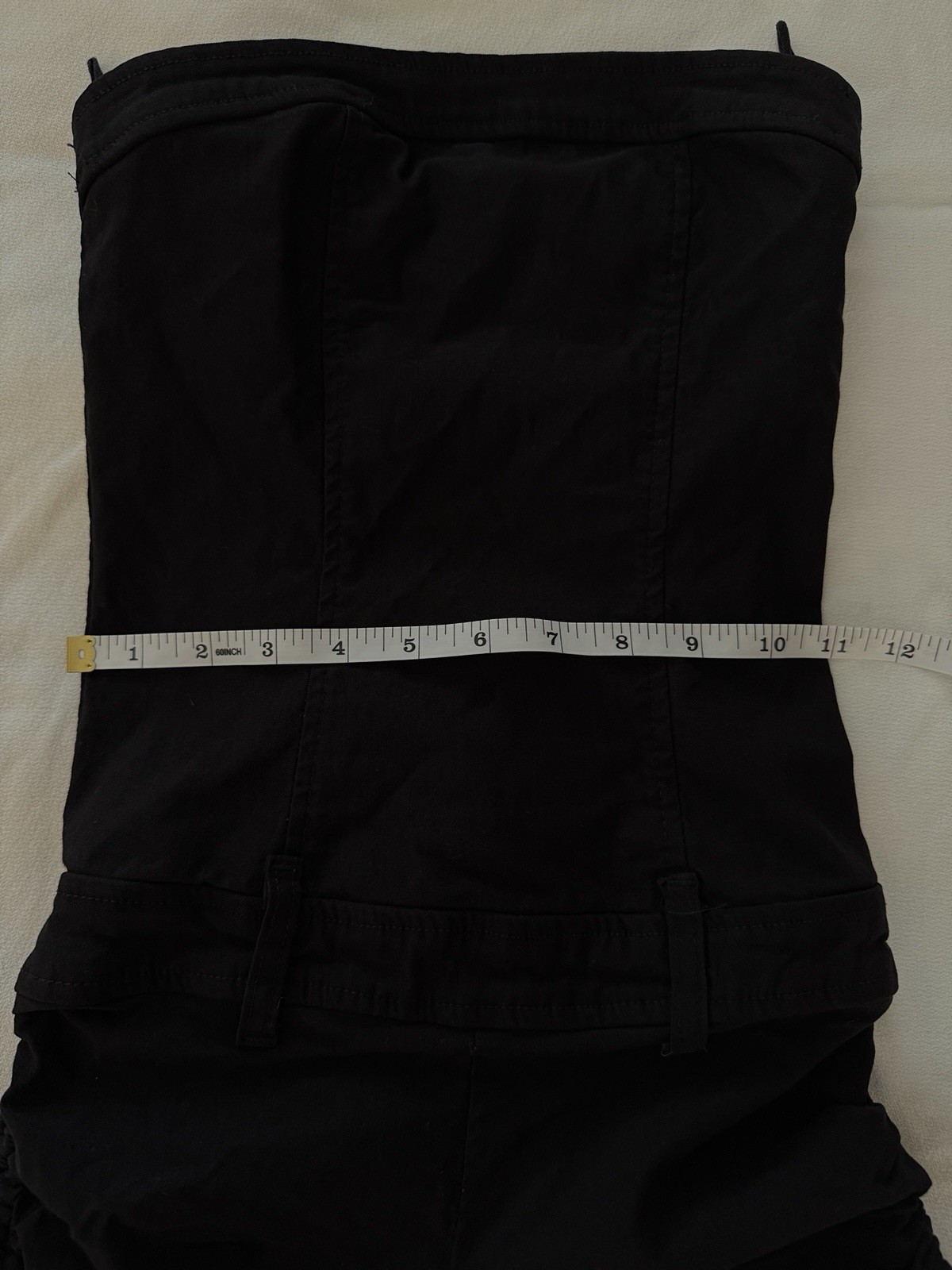Made In USA Vintage Stretch Strapless Shorts Playsuit Shortie Romper Black Small