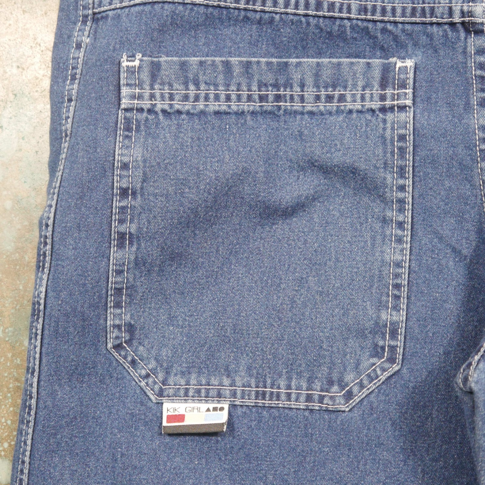 Vintage 90s Kikwear Kik Girl Wide Leg Baggy Drawstring Jeans Size M Rave Jnco US