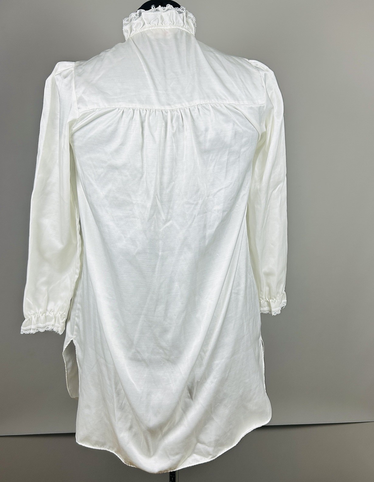 Jodie Arden Vintage Prairie Nightgown Dress White Lace Ruffle Cottagecore S