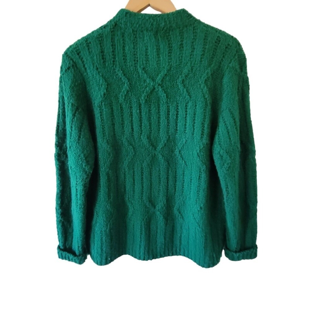 Objectives Vintage Cardigan Green Shaw Sweater LARGE