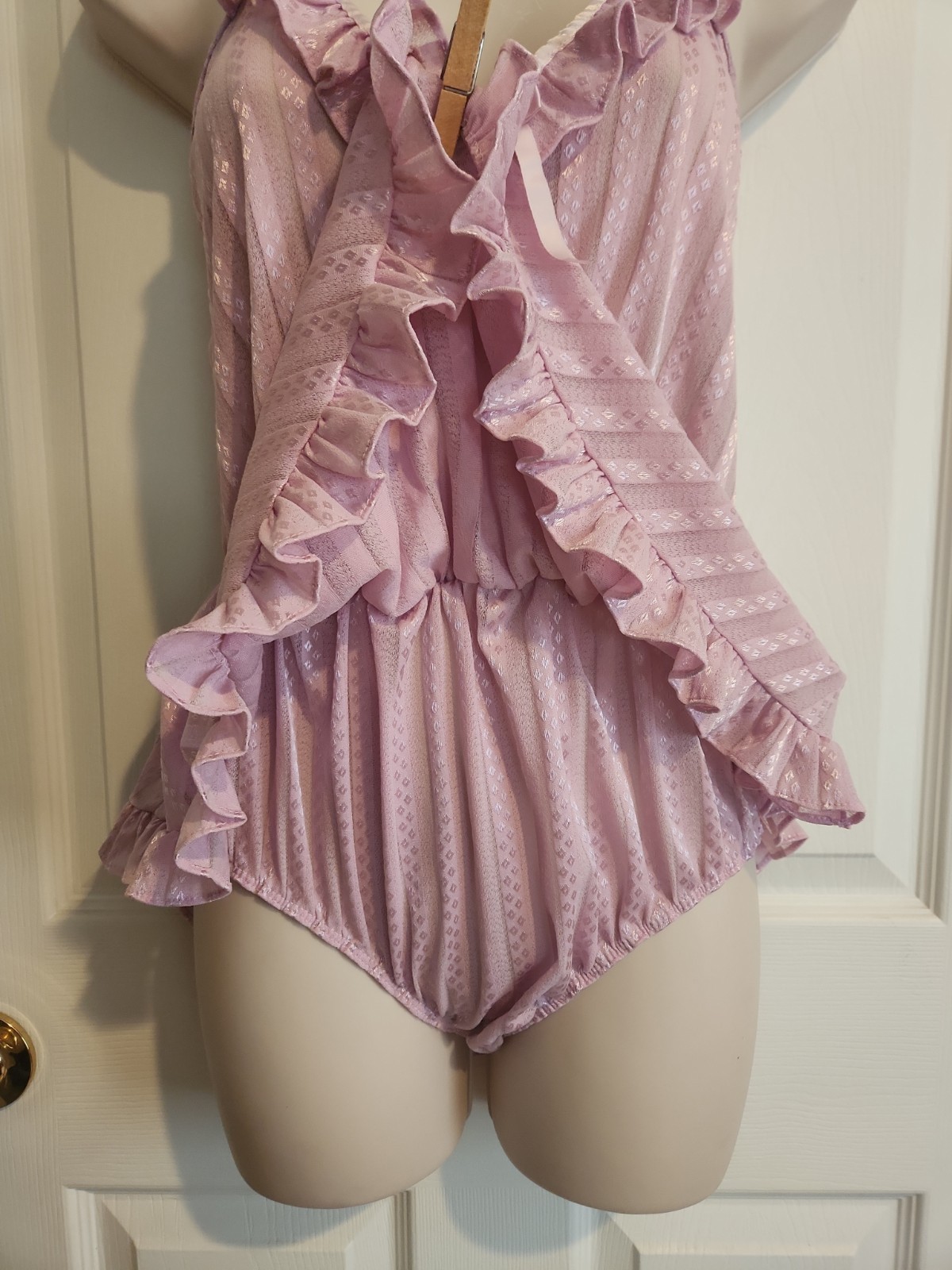 VTG Dutchess Individually Yours Purple Bodysuit Skirt Teddie Sz M