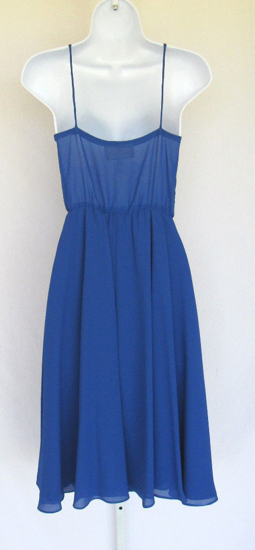 VINTAGE 1960s MARIE TORELLI DRESS & COVER SIZE 6 BLUE POLY ACETATE METALLIC NWT