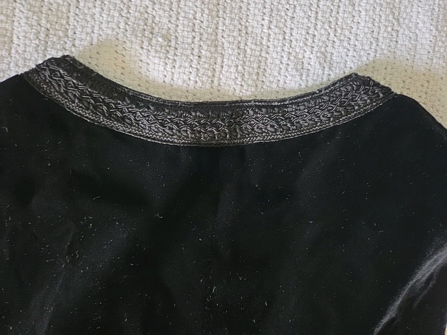 Vintage Women’s Courtwell Black Velvet Vest Size Small Tie Front Closure