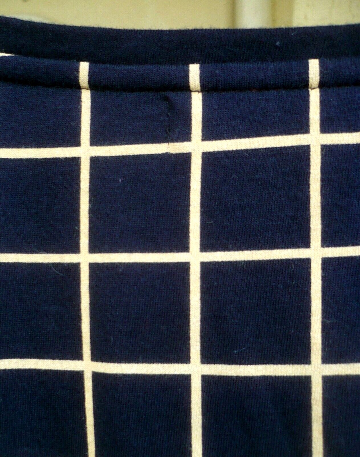 VTG LIZ CLAIBORNE MODAL COTTON BLACK BEIGE WINDOWPANE PLAID KNIT TOP P L M WOMEN