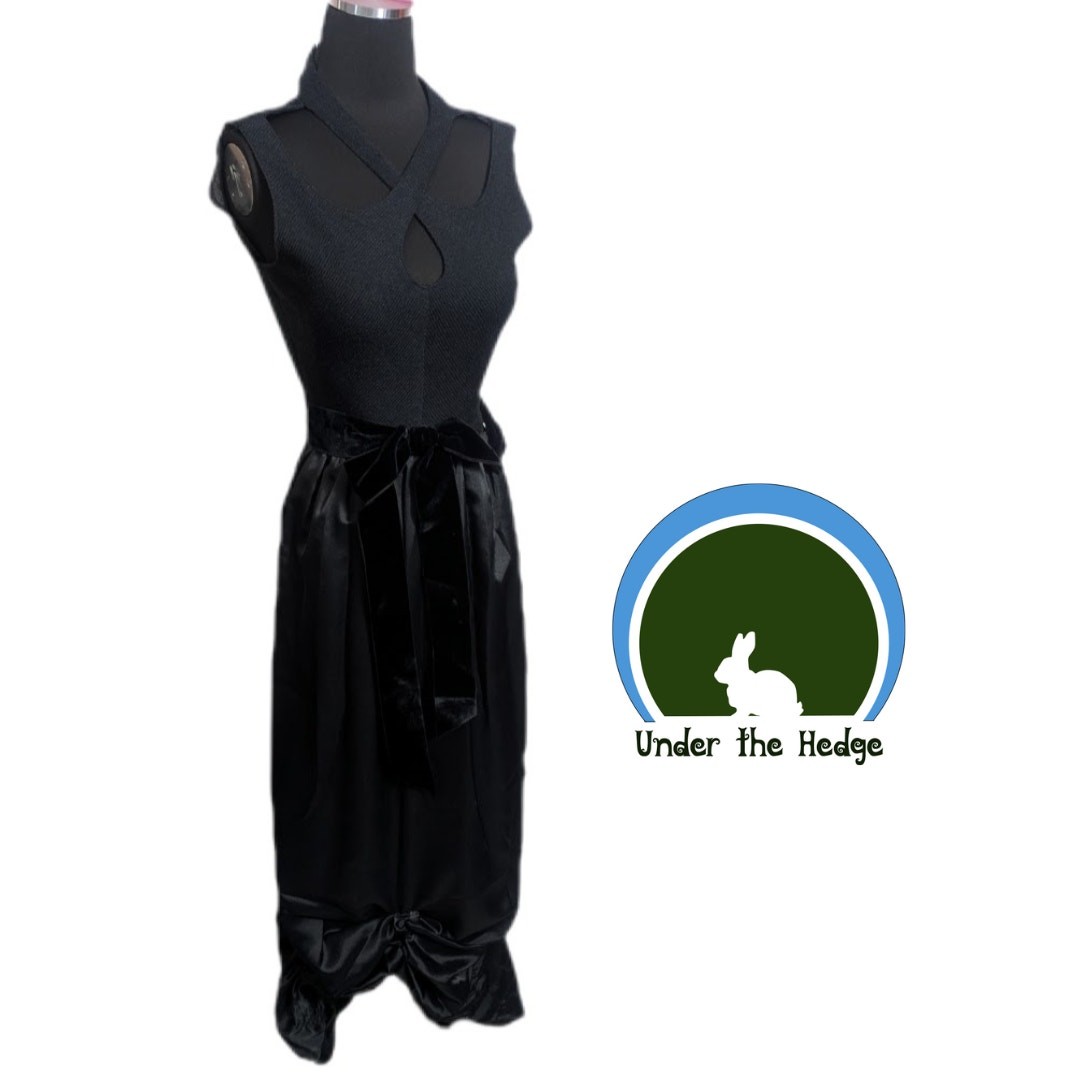 Vtg Pat Sandler Black Formal Edwardian Maxi Dress Size 6 *READ T1 Gothic Formal
