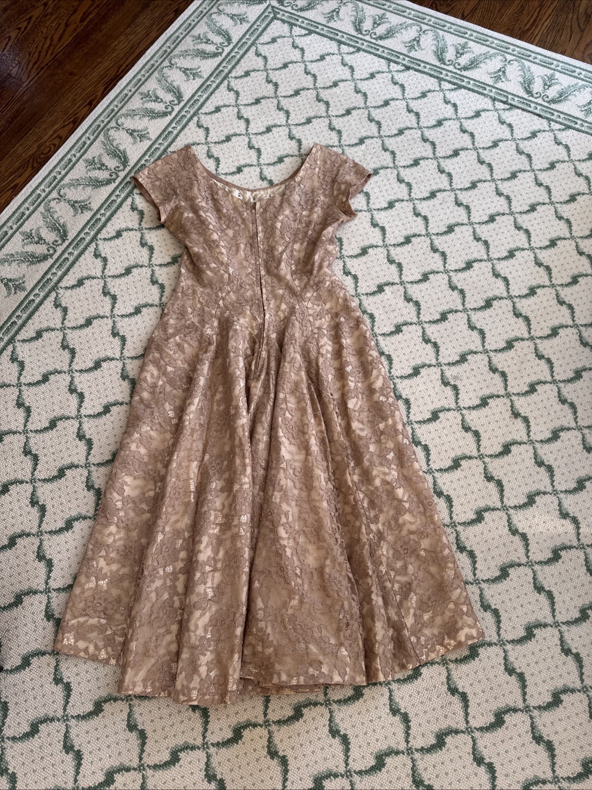 VTG 50s 60s A Normal Original Beaded Lace Party Prom Dress S/M