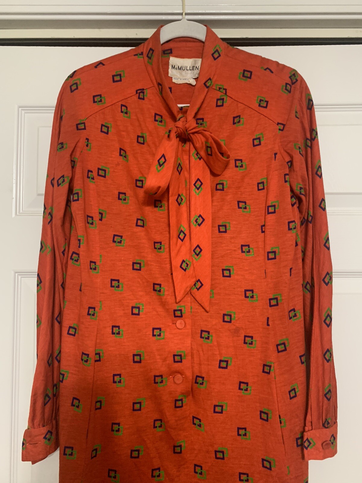 Vintage McMullen 60’s / 70’s Amazing Colors Retro Shift Dress Size 14 (H39)