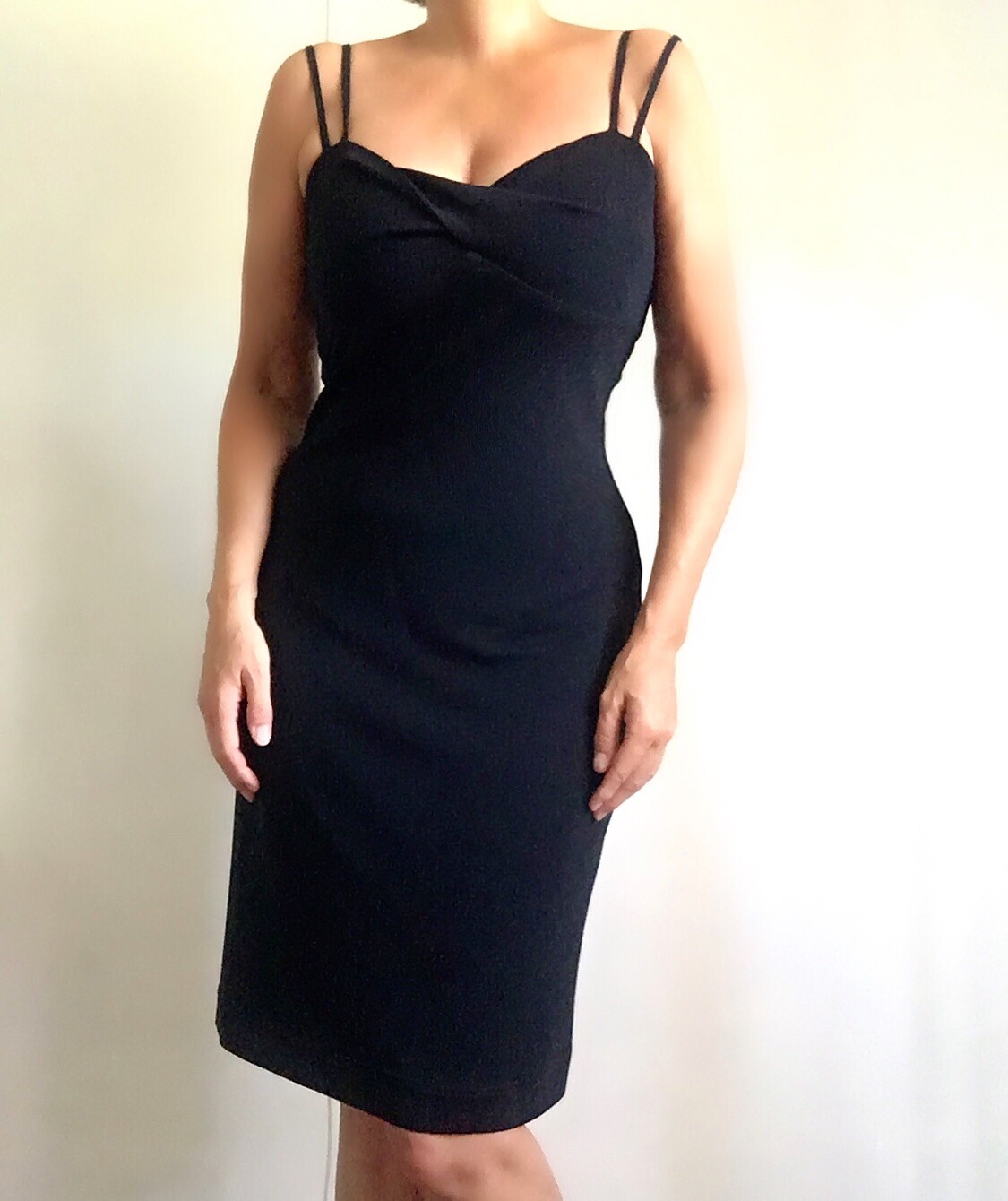 Vintage Little Black Spaghetti Strap Dress Elisabeth Taylor Vibes