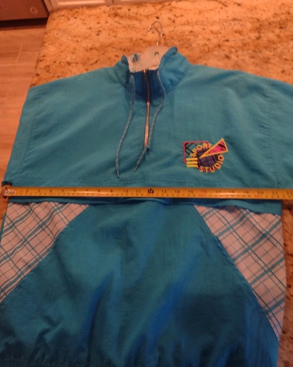 Vintage Wilson Jacket Womens Small Blue White Purple Nylon Windbreaker 1980s