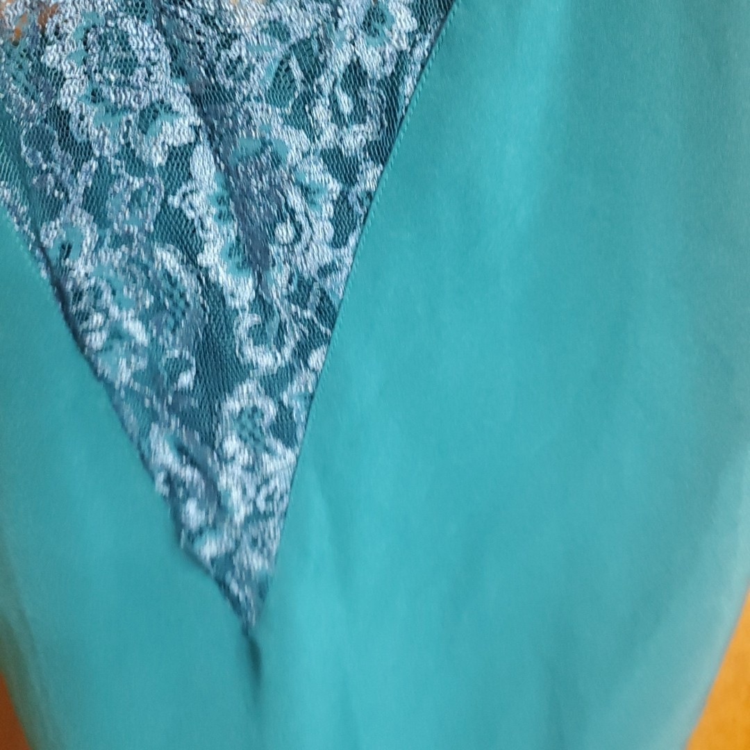 Vtg Victoria’s Secret Gold Label Satin Cami Womens Sz M Teal Lingerie